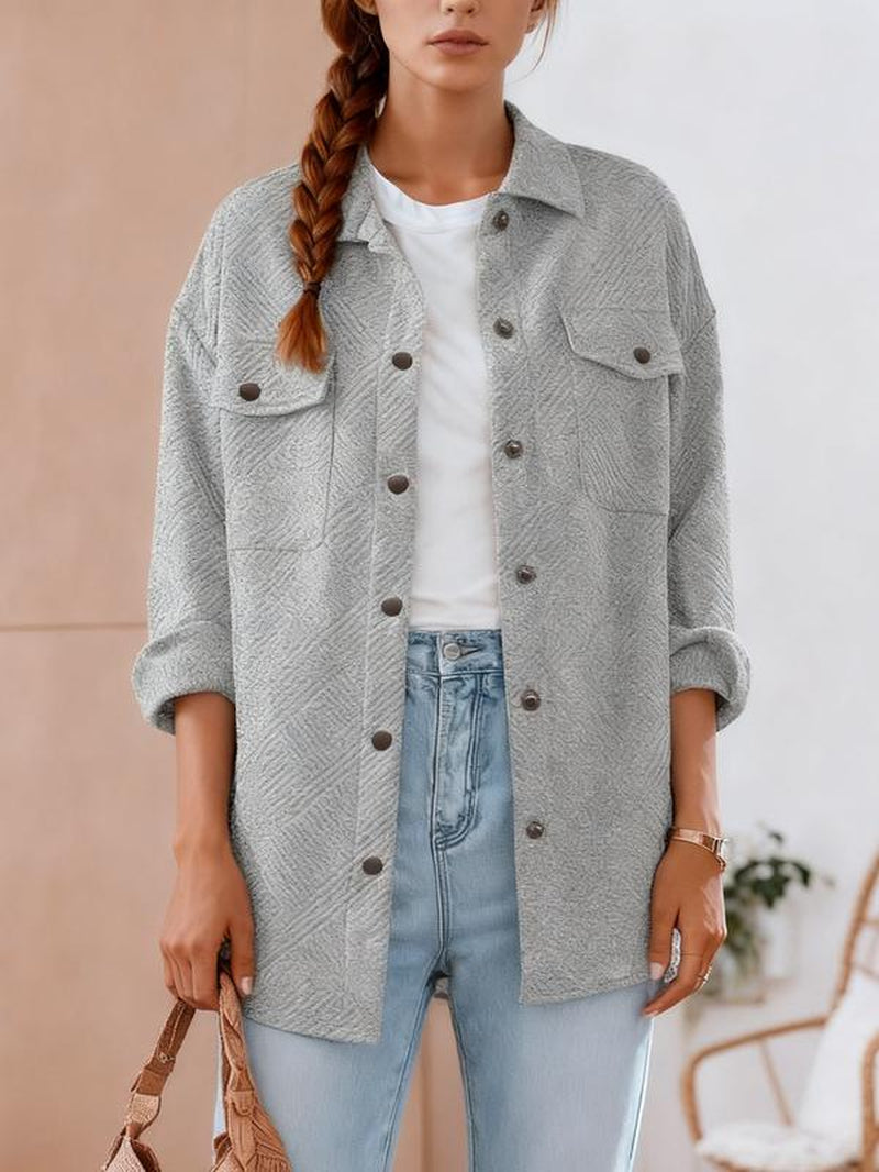 Live Women'S Flannel Shacket Jacket with Pockets Casual Fall Coat Long Sleeve Button down Collared Winter Clothes Fit Chic Outfits