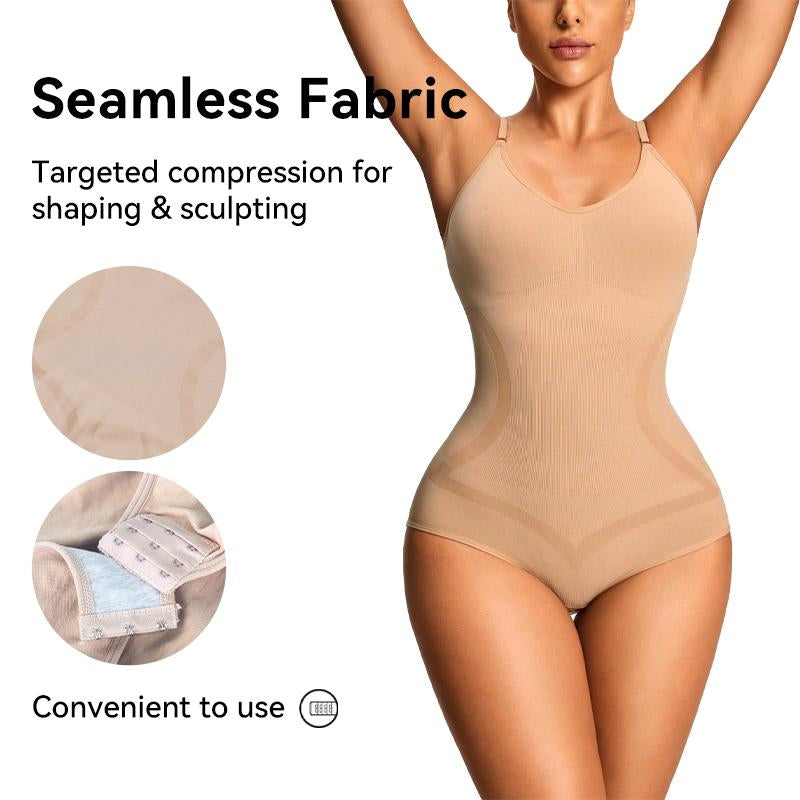 VVL Fallfreshness Women'S Seamless round Neck Shapewear Basic Comfortable Sleeveless Tummy Control and Butt Lifting Shapewear for Daily