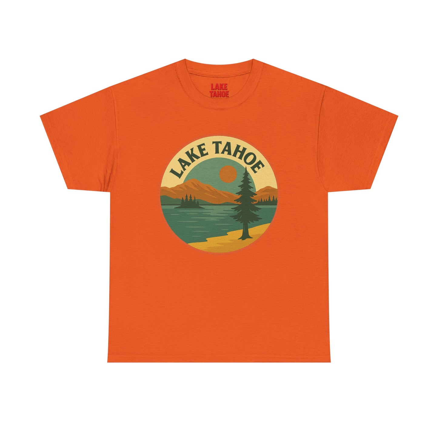 Lake Tahoe Graphic Tee | Unisex Heavy Cotton T-Shirt, Nature Lover Gift, Lake Adventure Shirt, Outdoor Apparel, Vintage Lake Design