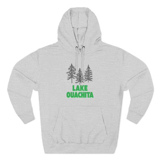 Lake Ouachita Fleece Hoodie, Cozy Sweatshirt, Outdoor Adventure Wear, Unique Gift for Lake Lovers, Perfect for Fall and Winter