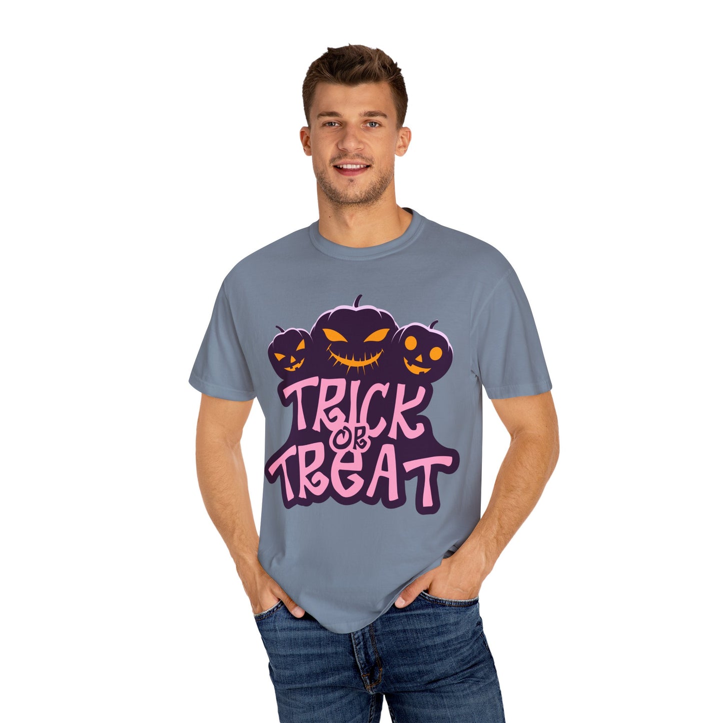 Halloween Trick or Treat T-Shirt, Unisex Halloween Tee, Spooky Autumn Shirt, Fun Costume Top, Trick or Treat Apparel