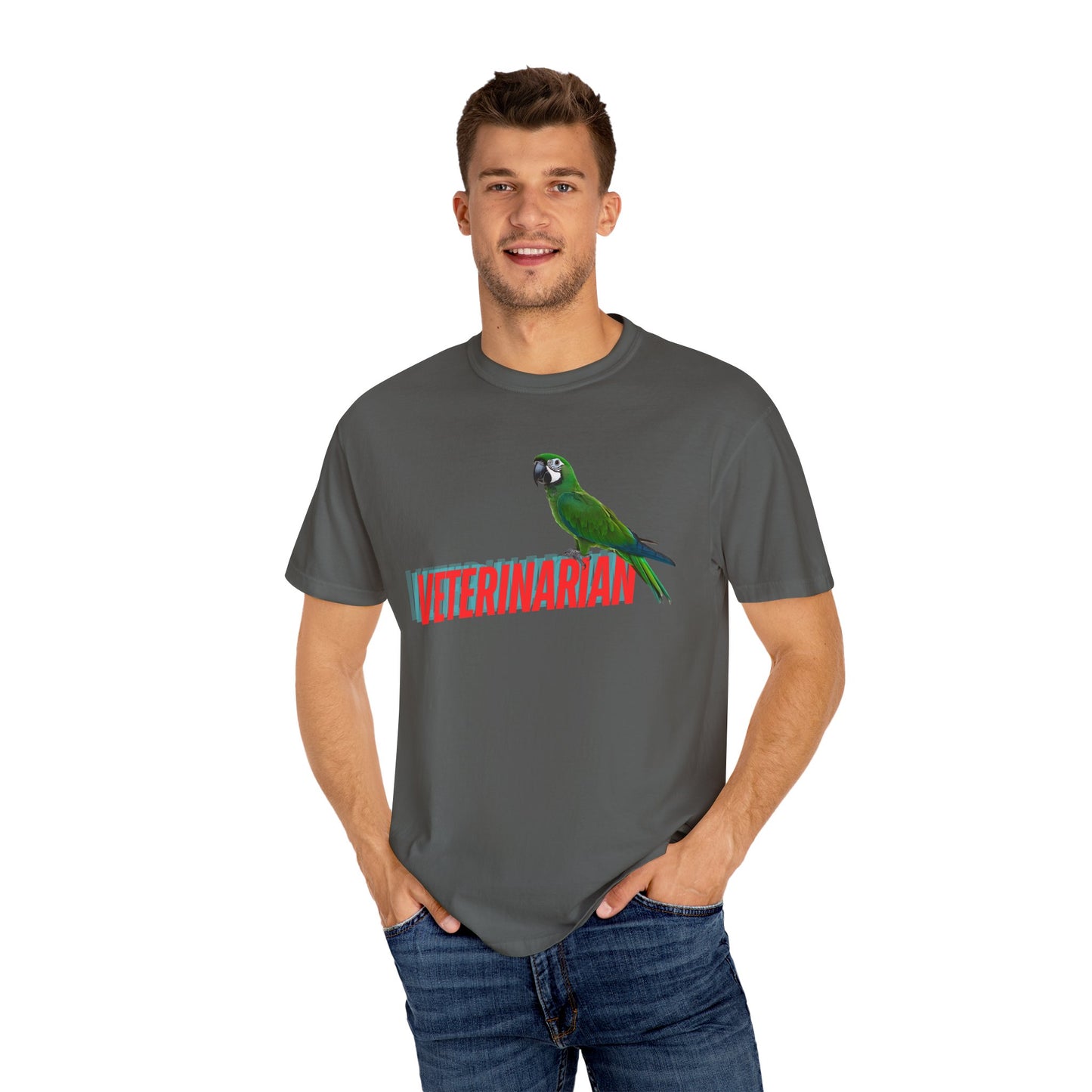Veterinarian T-Shirt - Cute Parrot Graphic Tee for Animal Lovers, Gifts for Vet Students, Pet Owners, Animal Day Celebration