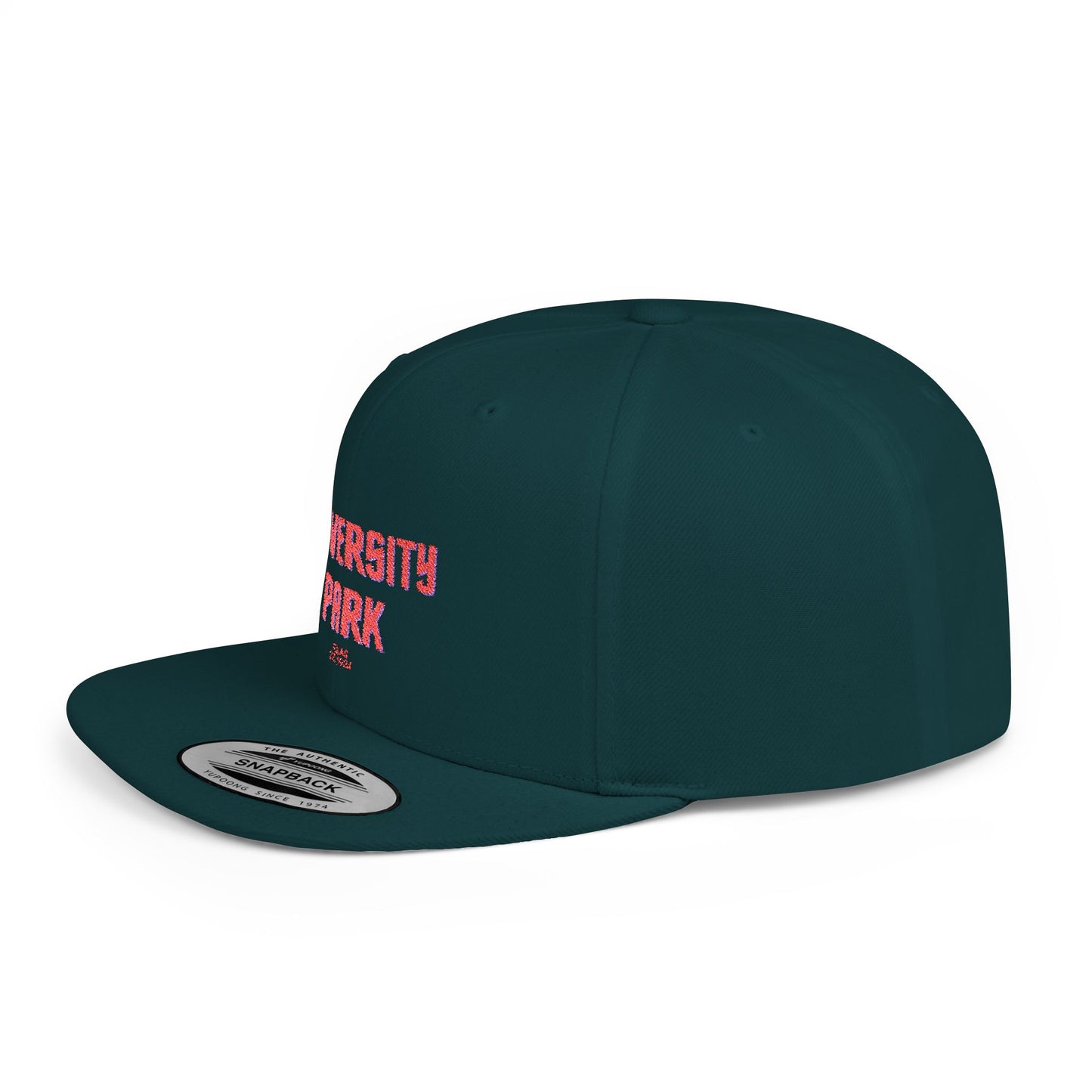 University Park Stylish Flat Bill Snapback Hat with Design, Perfect for Casual Outings, Streetwear, Gifts, Festivals, Everyday Wear