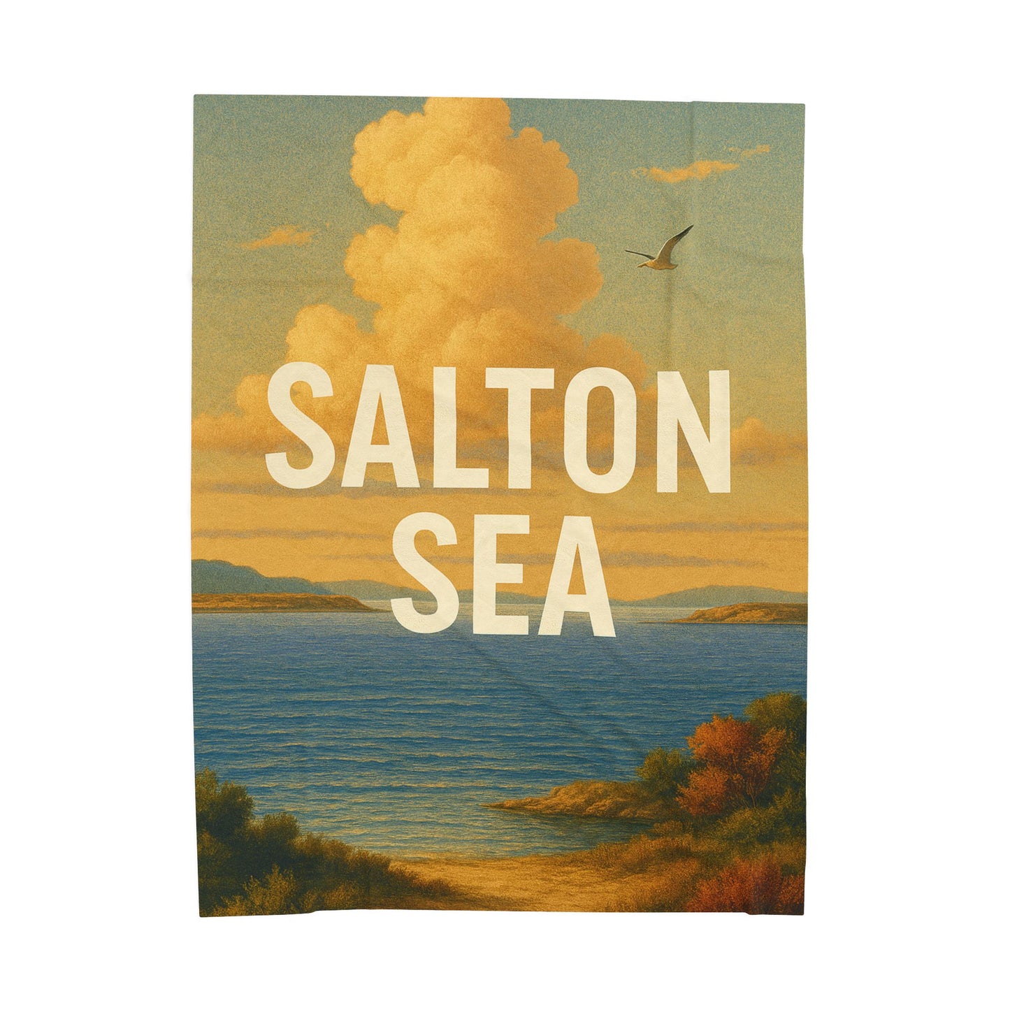 Salton Sea Velveteen Plush Blanket