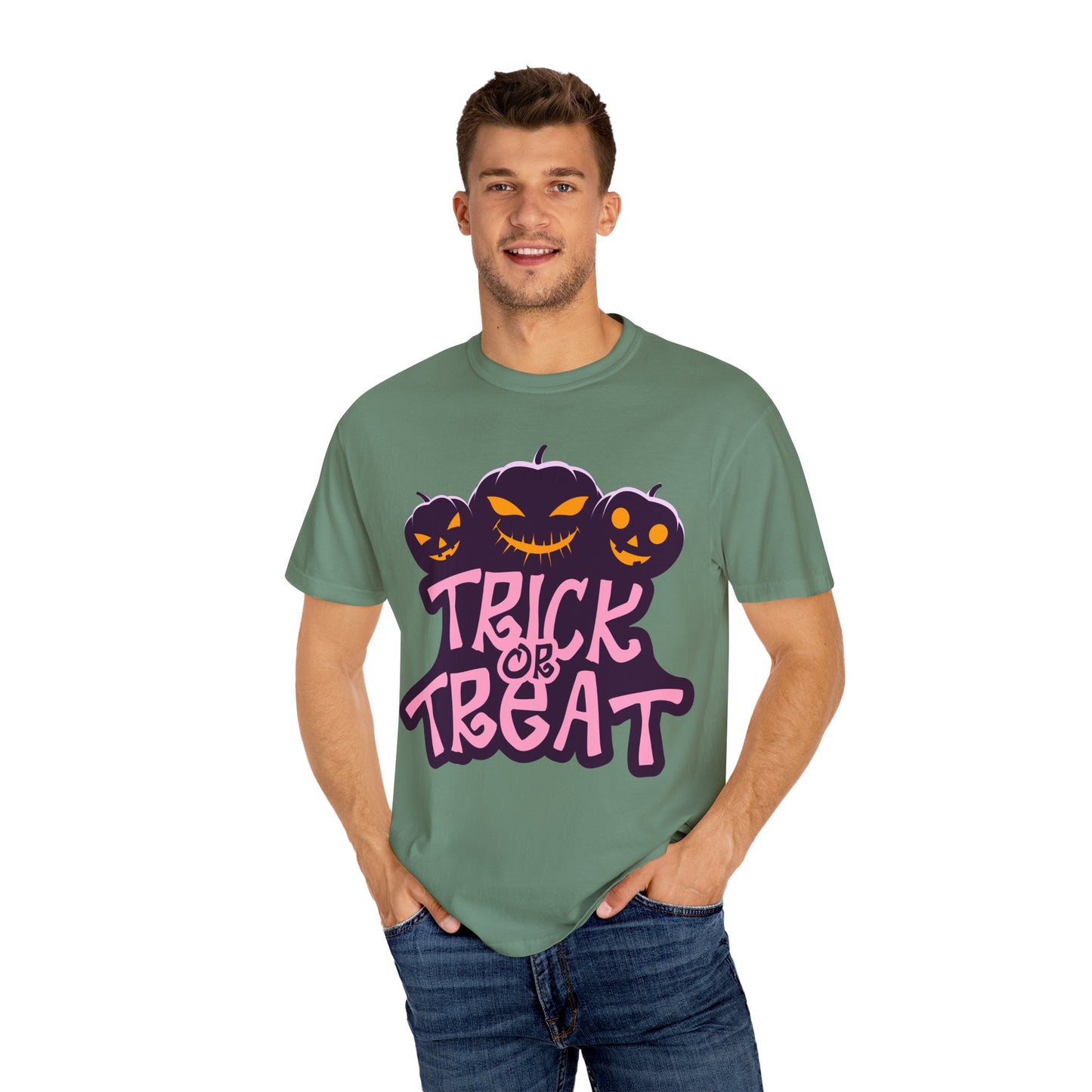 Halloween Trick or Treat T-Shirt, Unisex Halloween Tee, Spooky Autumn Shirt, Fun Costume Top, Trick or Treat Apparel