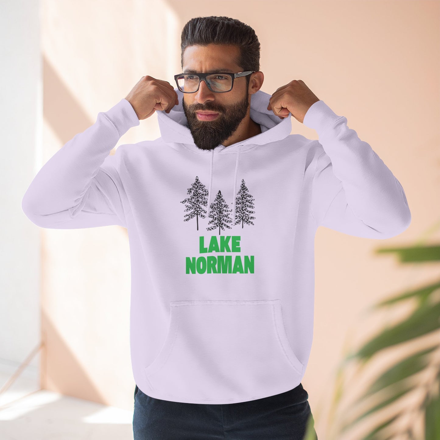 Lake Norman Fleece Hoodie, Cozy Sweatshirt, Outdoor Adventure Wear, Unique Gift for Lake Lovers, Perfect for Fall and Winter