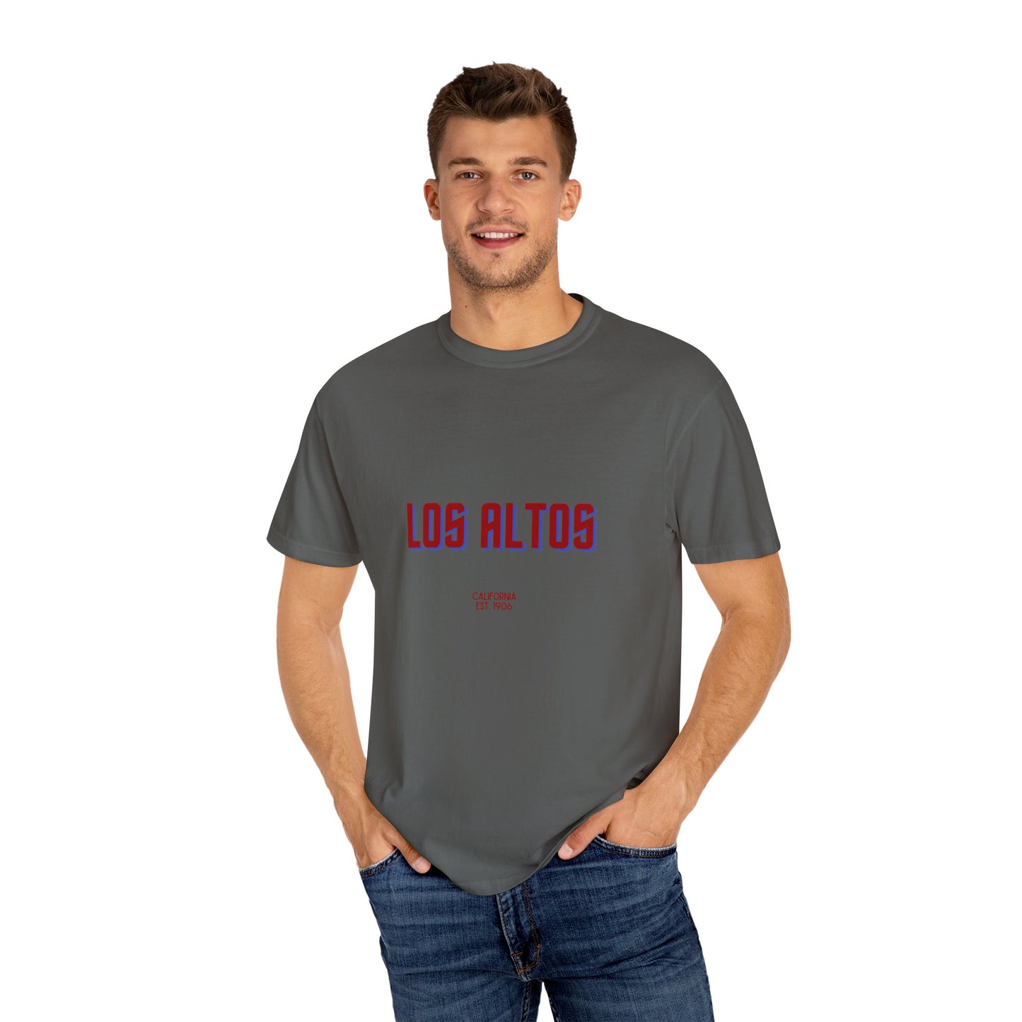 Los Altos Garment-Dyed Unisex T-Shirt, Casual Tee, Vintage Style Shirt, Everyday Wear, Birthday Gift, Unique Apparel