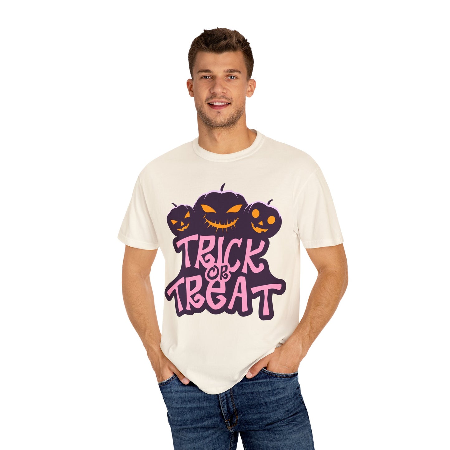 Halloween Trick or Treat T-Shirt, Unisex Halloween Tee, Spooky Autumn Shirt, Fun Costume Top, Trick or Treat Apparel