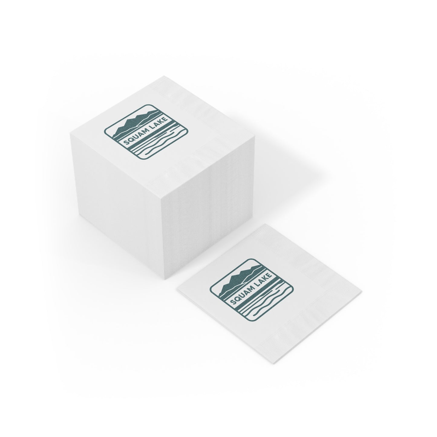 Squam Lake White Coined Napkins