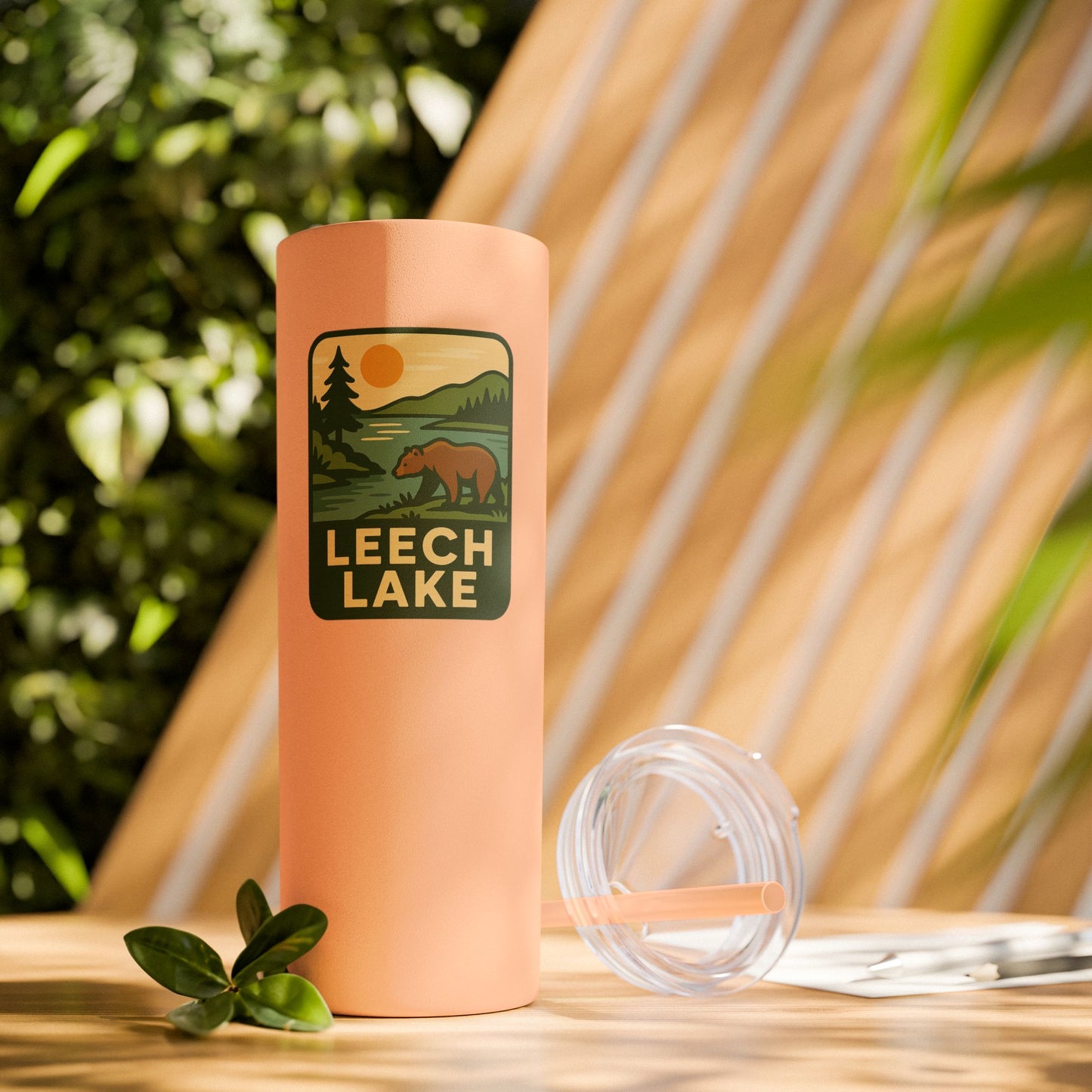 Leech Lake Skinny Tumbler - 20oz Travel Mug, Eco-Friendly Drinkware for Adventurers, Ideal for Camping, Picnics, and Daily Hydration