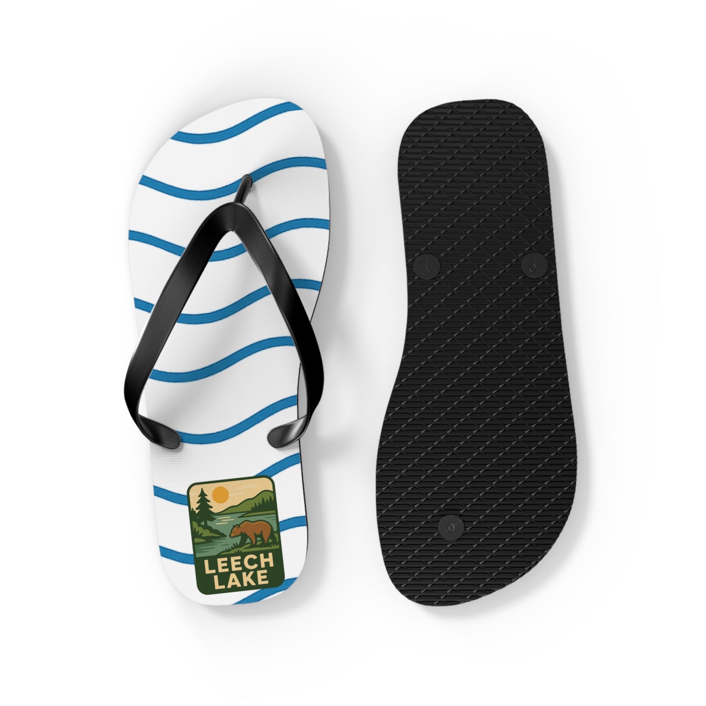 Leech Lake Beachy Vibes Flip Flops - Summer Sandals, Poolside Footwear, Vacation Essentials, Casual Summer Shoes, Beach Accessories