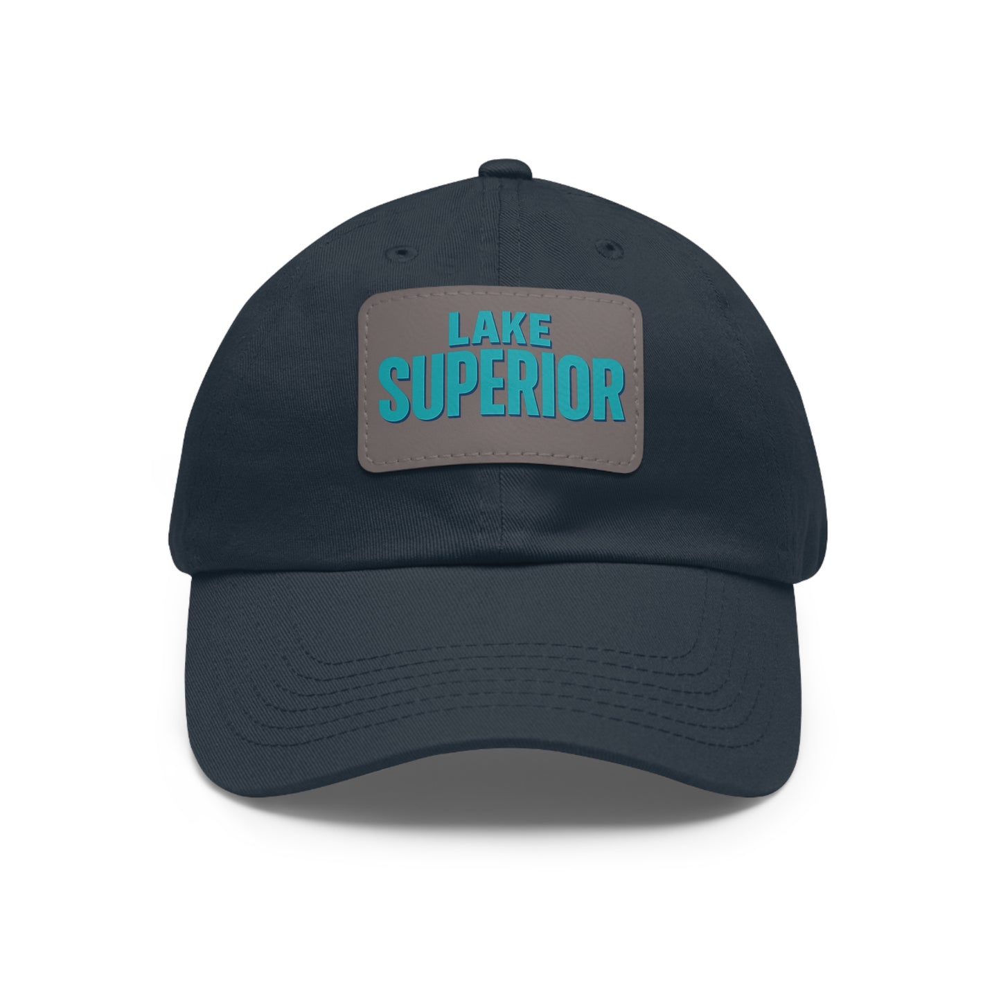 Lake Superior Dad Hat with Leather Patch (Rectangle)