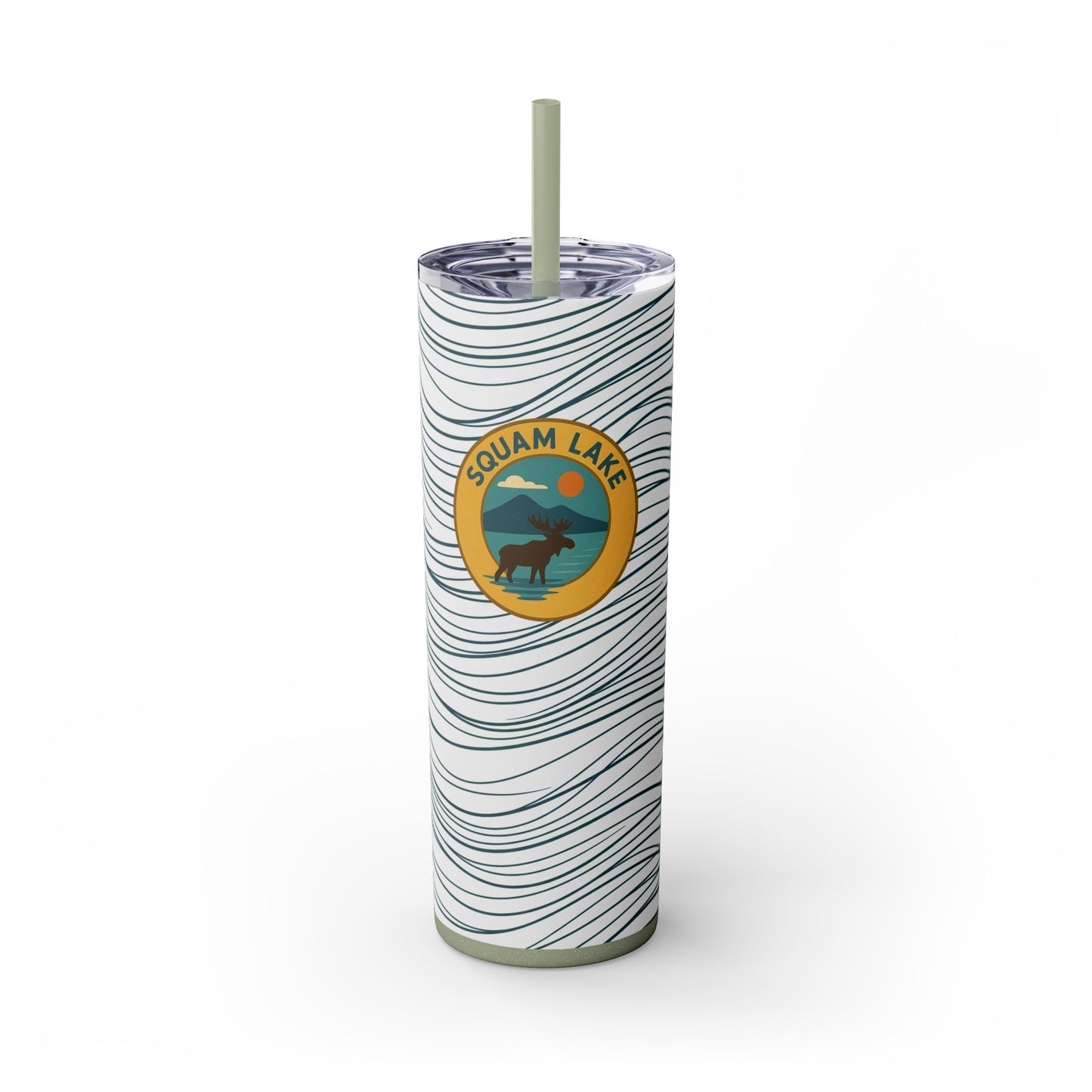 Squam Lake Skinny Tumbler - 20oz Travel Mug, Eco-Friendly Drinkware for Adventurers, Ideal for Camping, Picnics, and Daily Hydration
