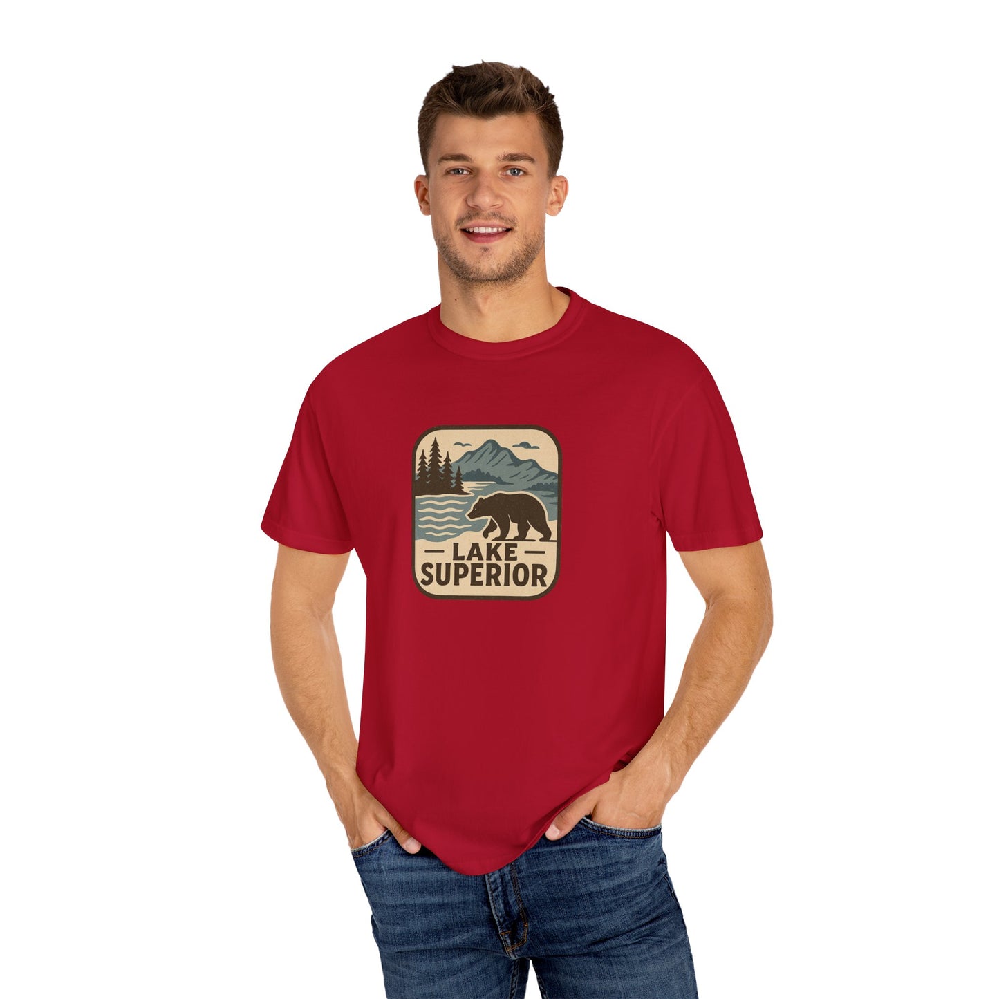 Lake Superior Unisex T-Shirt, Casual Graphic Tee, Nature Lover Gift, Outdoor Adventure Shirt, Vacation Souvenir, Summer Wear