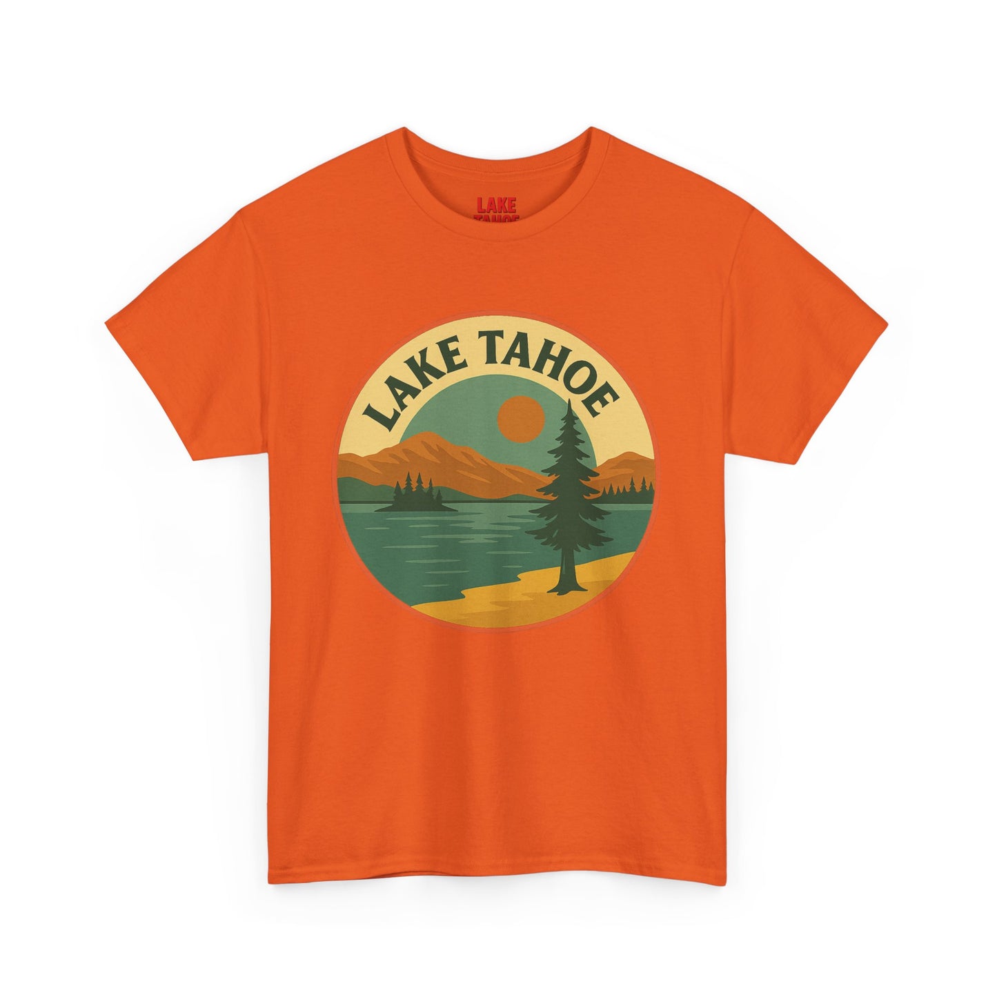 Lake Tahoe Graphic Tee | Unisex Heavy Cotton T-Shirt, Nature Lover Gift, Lake Adventure Shirt, Outdoor Apparel, Vintage Lake Design
