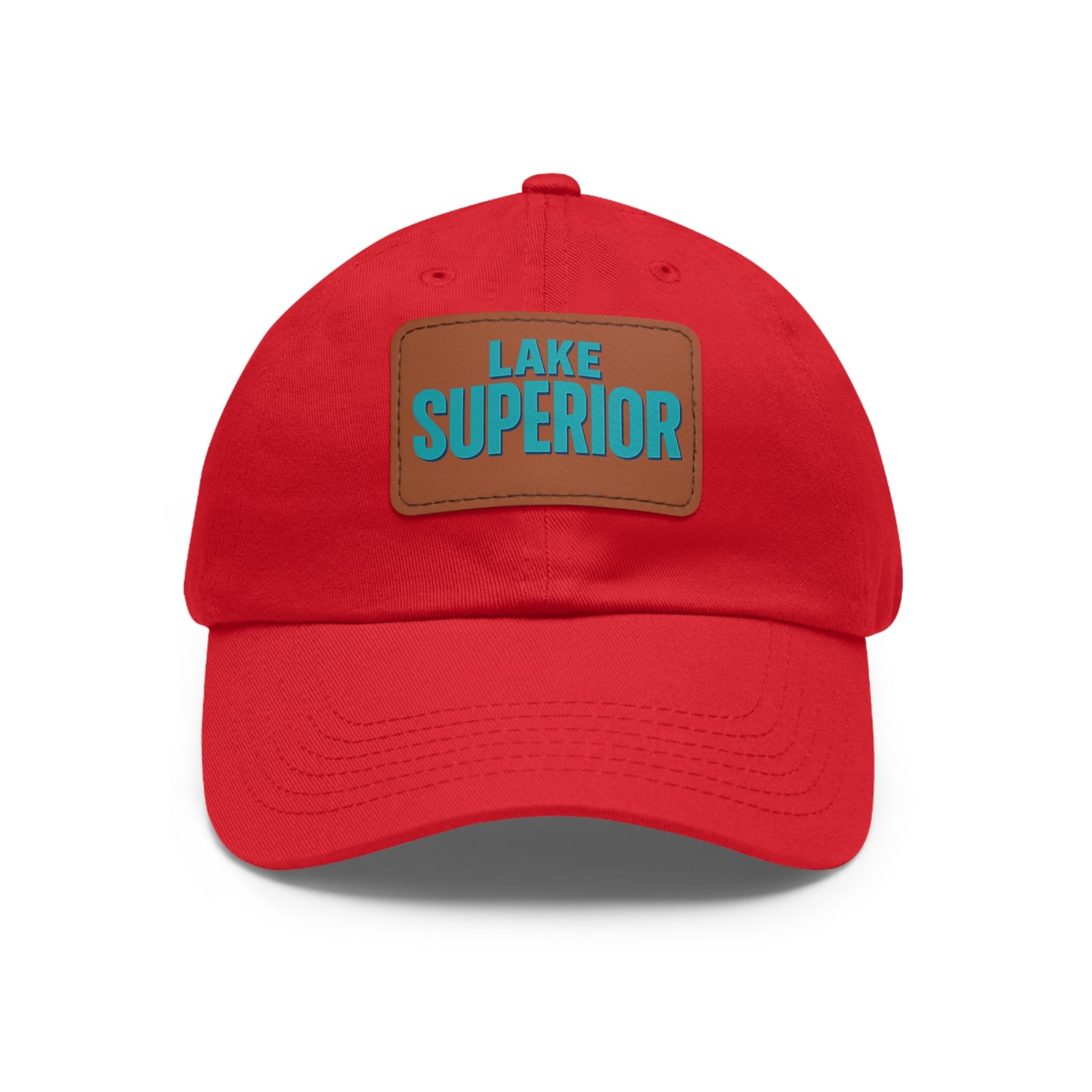 Lake Superior Dad Hat with Leather Patch (Rectangle)