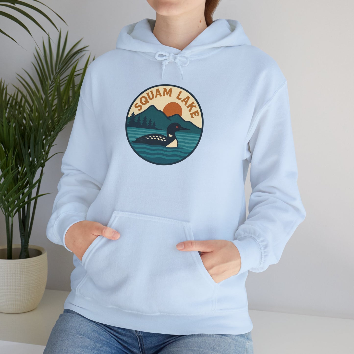 Squam Lake Hoodie, Cozy Casual Wear, Unisex Sweatshirt, Lake Lover Gift, Outdoor Adventure Apparel, Summer Retreat Fashion