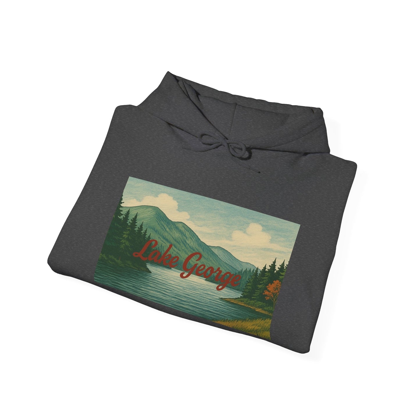 Lake George Hoodie, Cozy Casual Wear, Unisex Sweatshirt, Lake Lover Gift, Outdoor Adventure Apparel, Summer Retreat Fashion