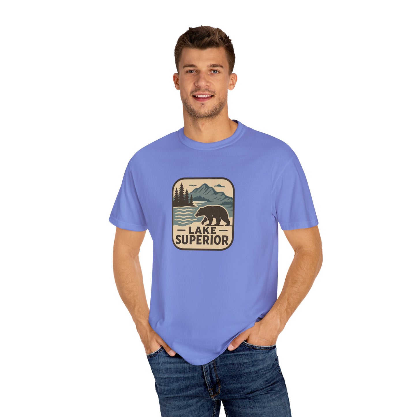 Lake Superior Unisex T-Shirt, Casual Graphic Tee, Nature Lover Gift, Outdoor Adventure Shirt, Vacation Souvenir, Summer Wear