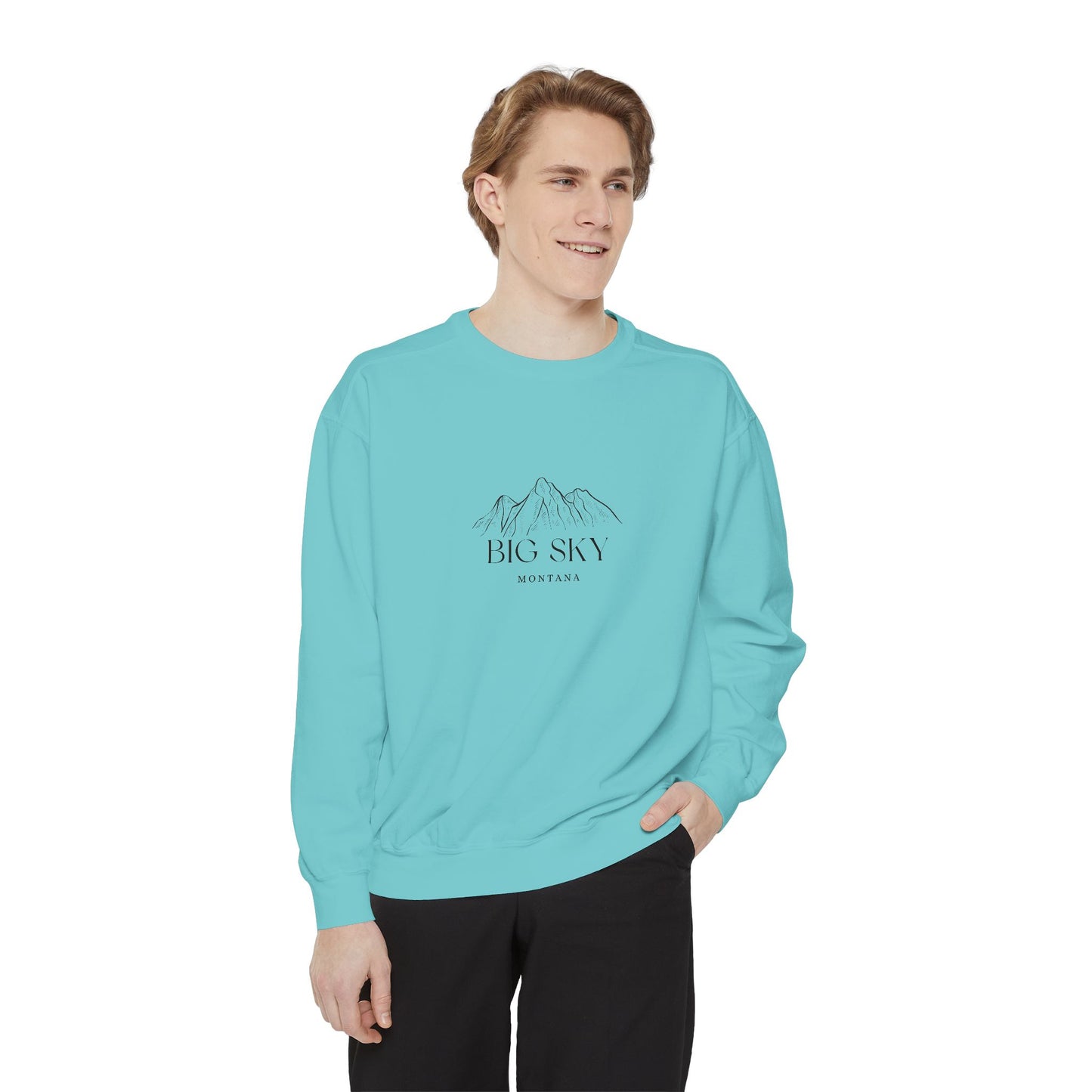 Big Sky Vibes Unisex Sweatshirt | Garment-Dyed Comfort, Perfect for Casual Outings, Travel, Gifts, Autumn Days