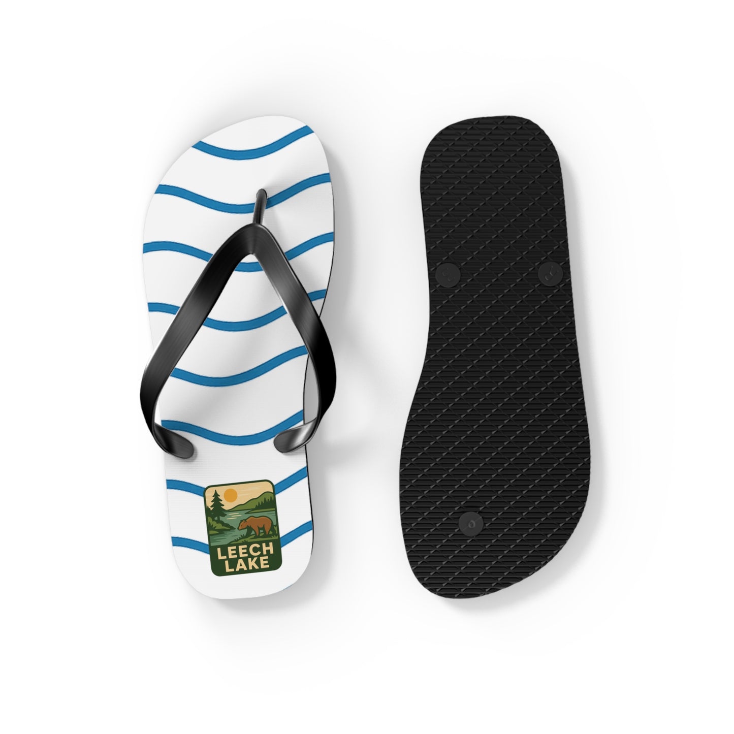 Leech Lake Beachy Vibes Flip Flops - Summer Sandals, Poolside Footwear, Vacation Essentials, Casual Summer Shoes, Beach Accessories