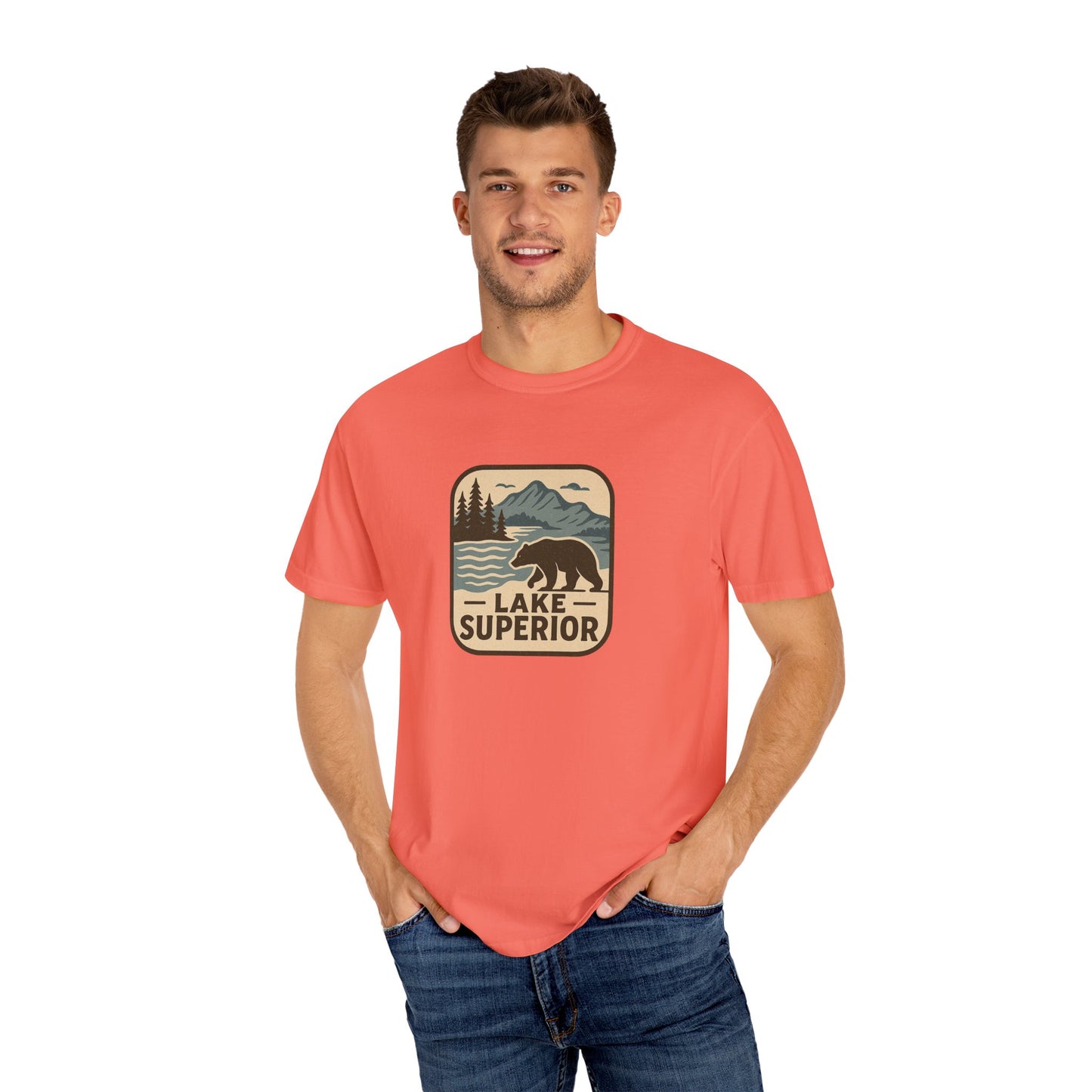 Lake Superior Unisex T-Shirt, Casual Graphic Tee, Nature Lover Gift, Outdoor Adventure Shirt, Vacation Souvenir, Summer Wear