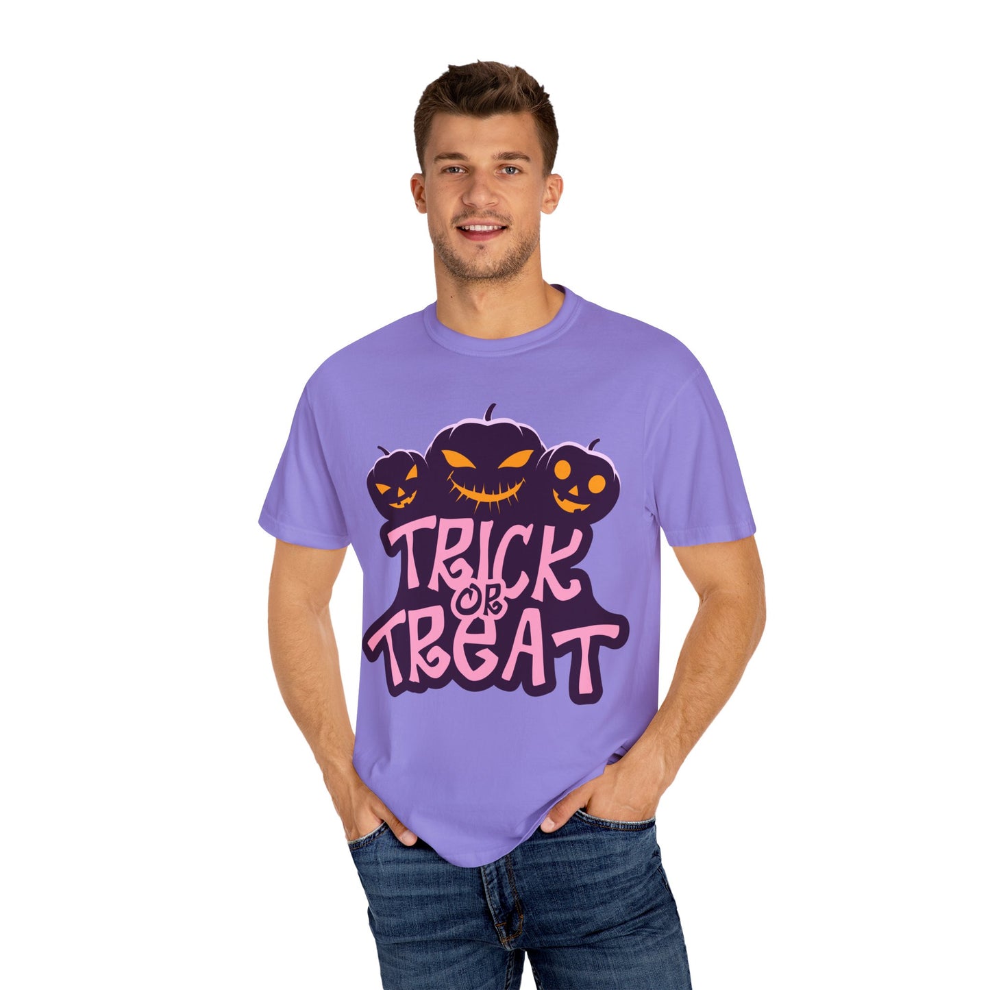 Halloween Trick or Treat T-Shirt, Unisex Halloween Tee, Spooky Autumn Shirt, Fun Costume Top, Trick or Treat Apparel