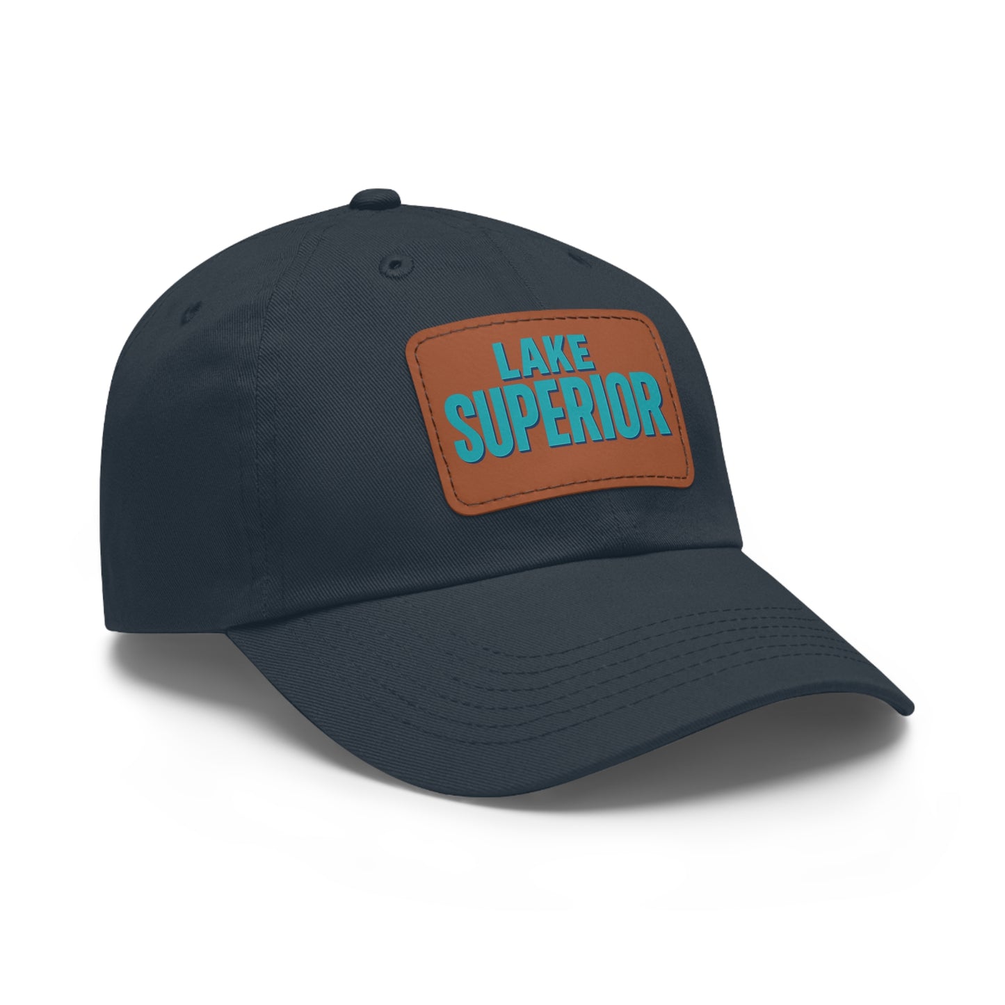 Lake Superior Dad Hat with Leather Patch (Rectangle)