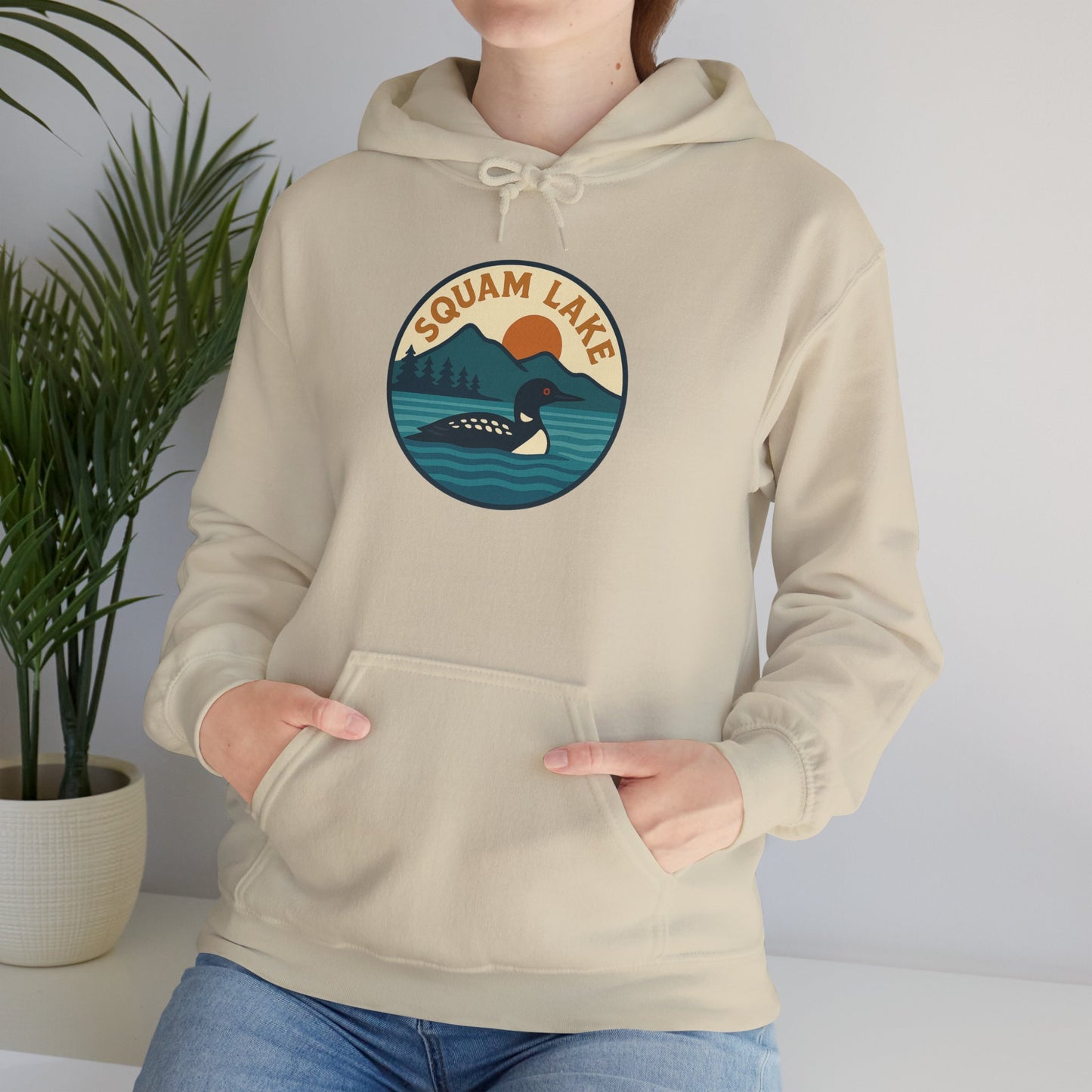 Squam Lake Hoodie, Cozy Casual Wear, Unisex Sweatshirt, Lake Lover Gift, Outdoor Adventure Apparel, Summer Retreat Fashion