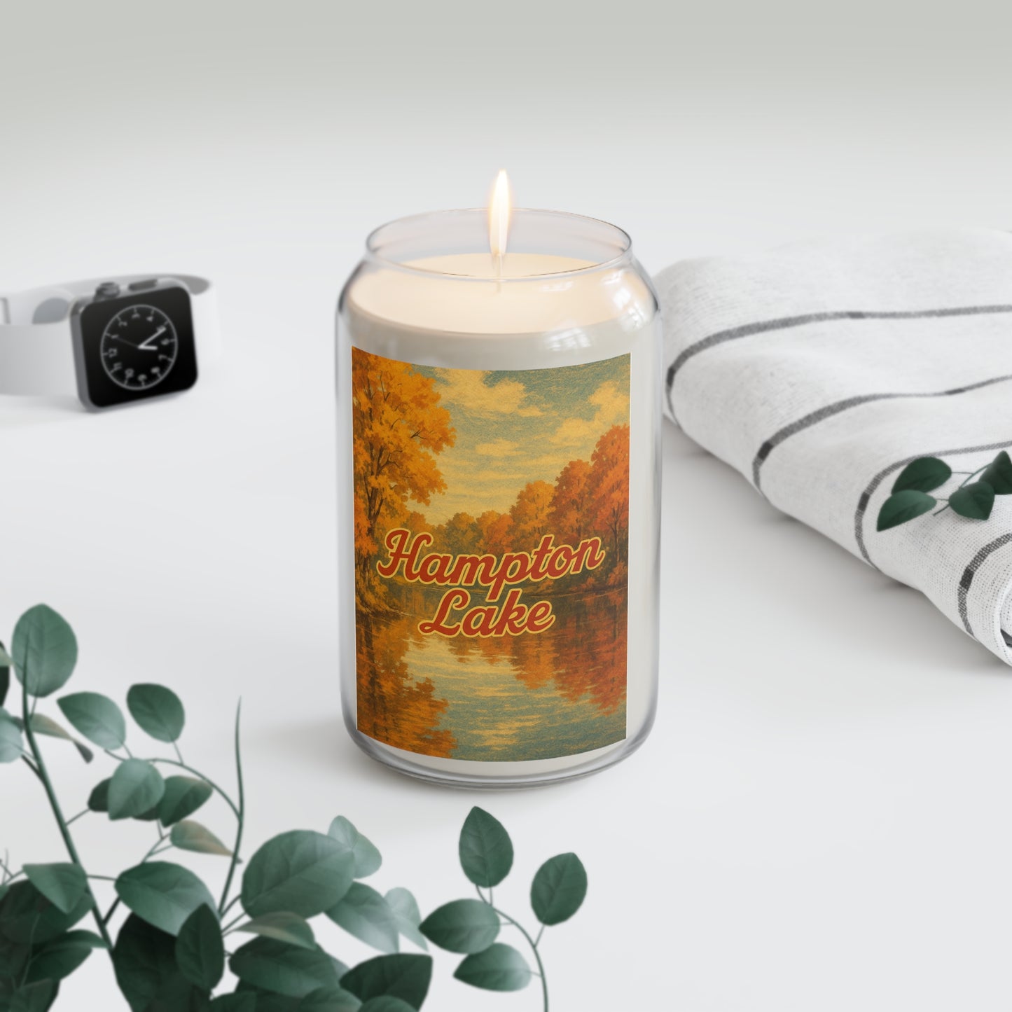 Hampton Lake Soy Candle, Relaxing Home Decor, Gift for Her, Aromatherapy Candle, Summer Vibes
