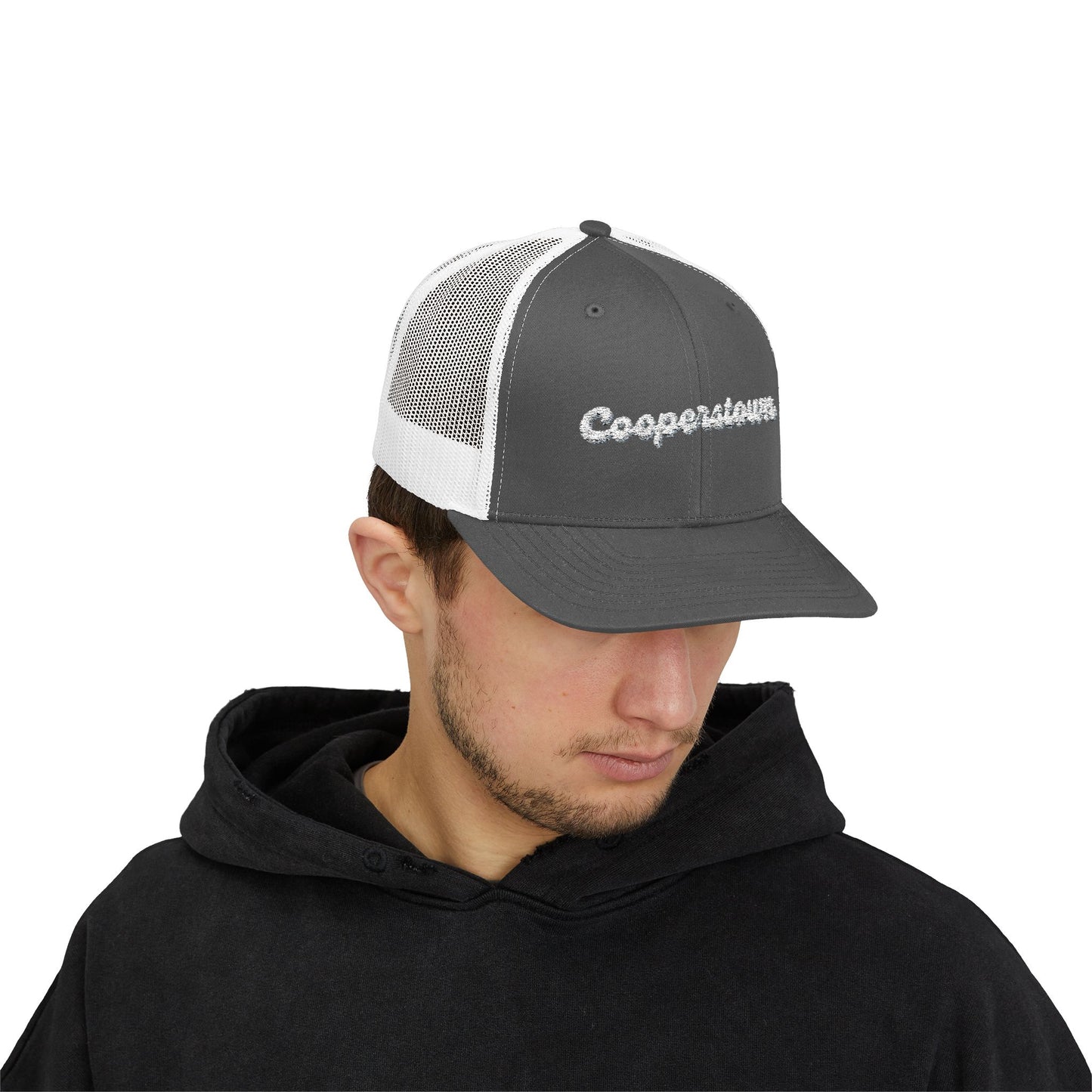 Cooperstown Sparkly Trucker Cap with Rhinestone 'Ballin' Style' Design | Trendy Snapback Hat for Fashion Lovers, Unisex Gift for Holidays