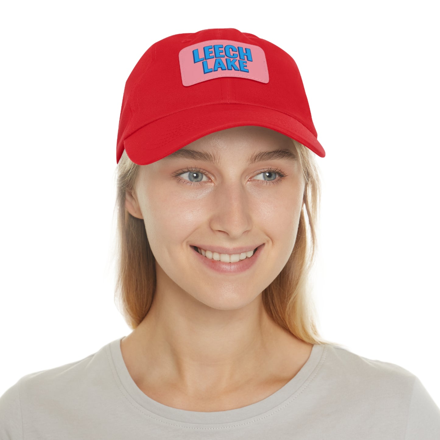 Leech Lake Dad Hat with Leather Patch (Rectangle)