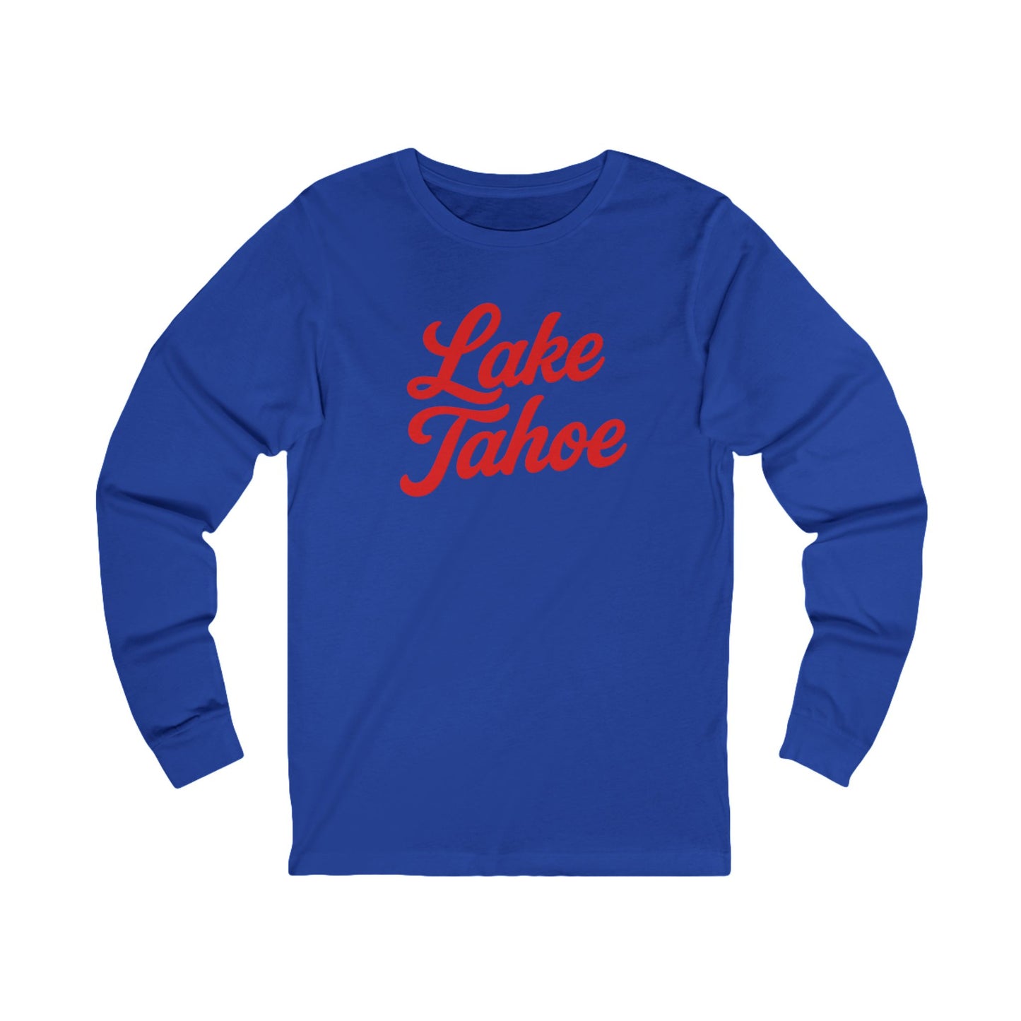 Lake Tahoe Long Sleeve Tee, Cozy Unisex Shirt for Outdoor Lovers, Perfect for Lake Days, Casual Wear, Gift Idea