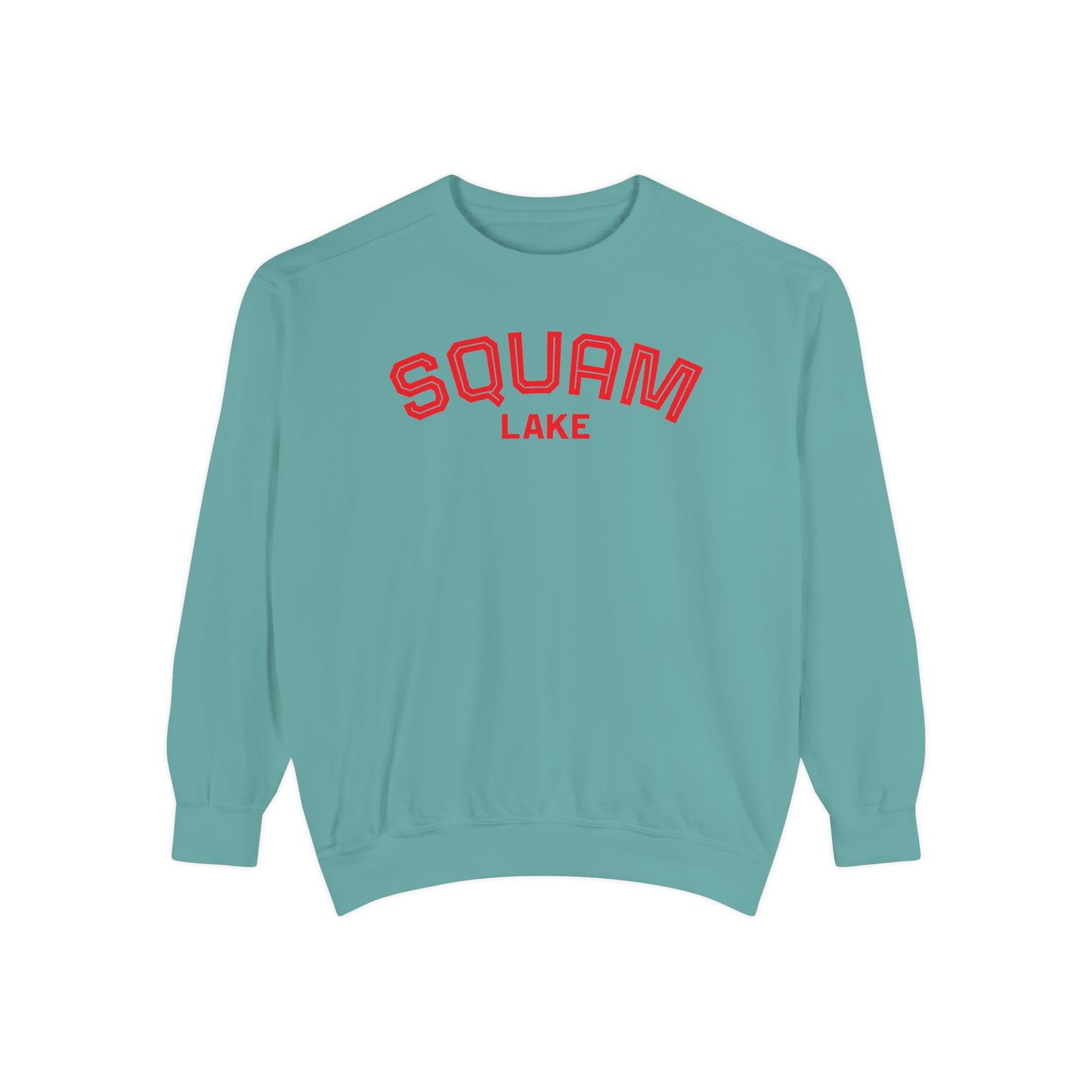 Squam Lake Unisex Garment-Dyed Sweatshirt, Cozy Casual Wear, Perfect for Lakeside Gatherings, Great for Fall, Gift for Nature Lovers