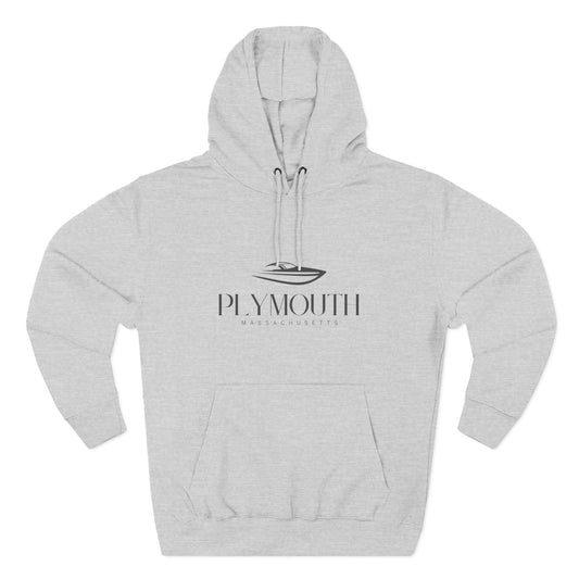 Plymouth Stylish Three-Panel Fleece Hoodie for Cozy Days, Casual Wear, Warm Layering, Gift for Him or Her