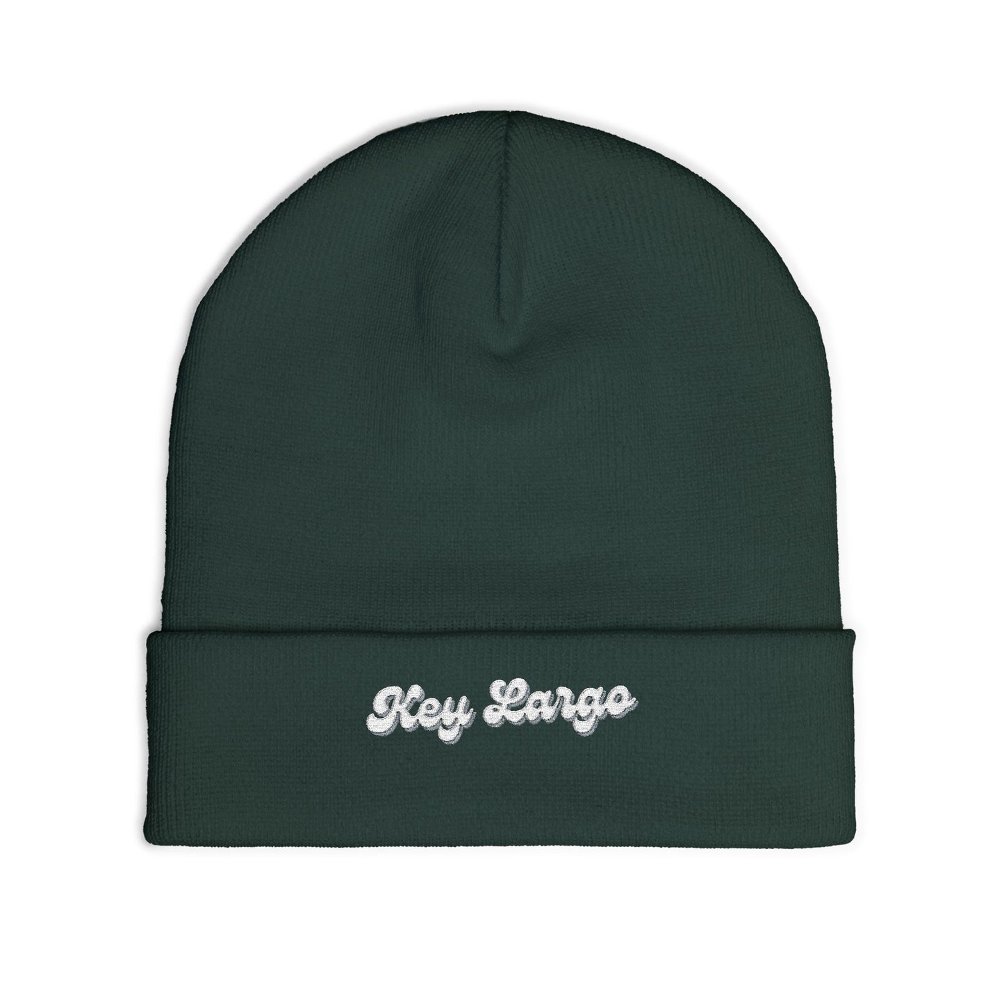 Key Largo Cozy Embroidered Knit Beanie | Winter Hat, Casual Fashion Accessory, Gift for Him/Her, Cozy Style, Outdoor Wear
