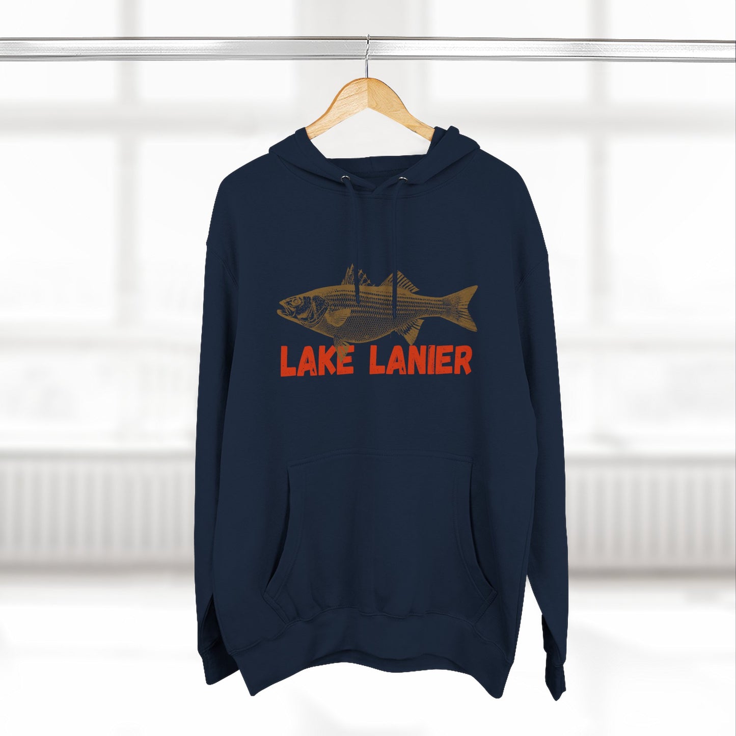 Lake Lanier Fishing Fleece Hoodie | Cozy Outdoor Style, Perfect Gift for Fishing Lovers, Summer & Winter Essentials, Lake Life Apparel