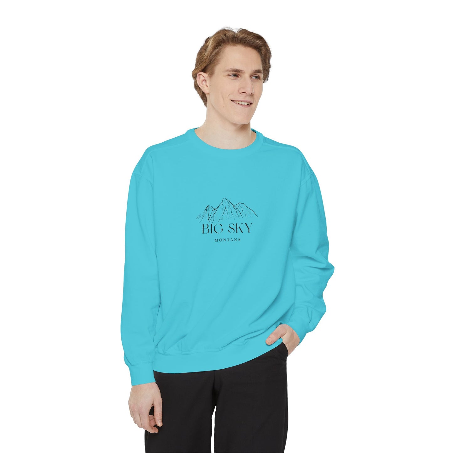 Big Sky Vibes Unisex Sweatshirt | Garment-Dyed Comfort, Perfect for Casual Outings, Travel, Gifts, Autumn Days