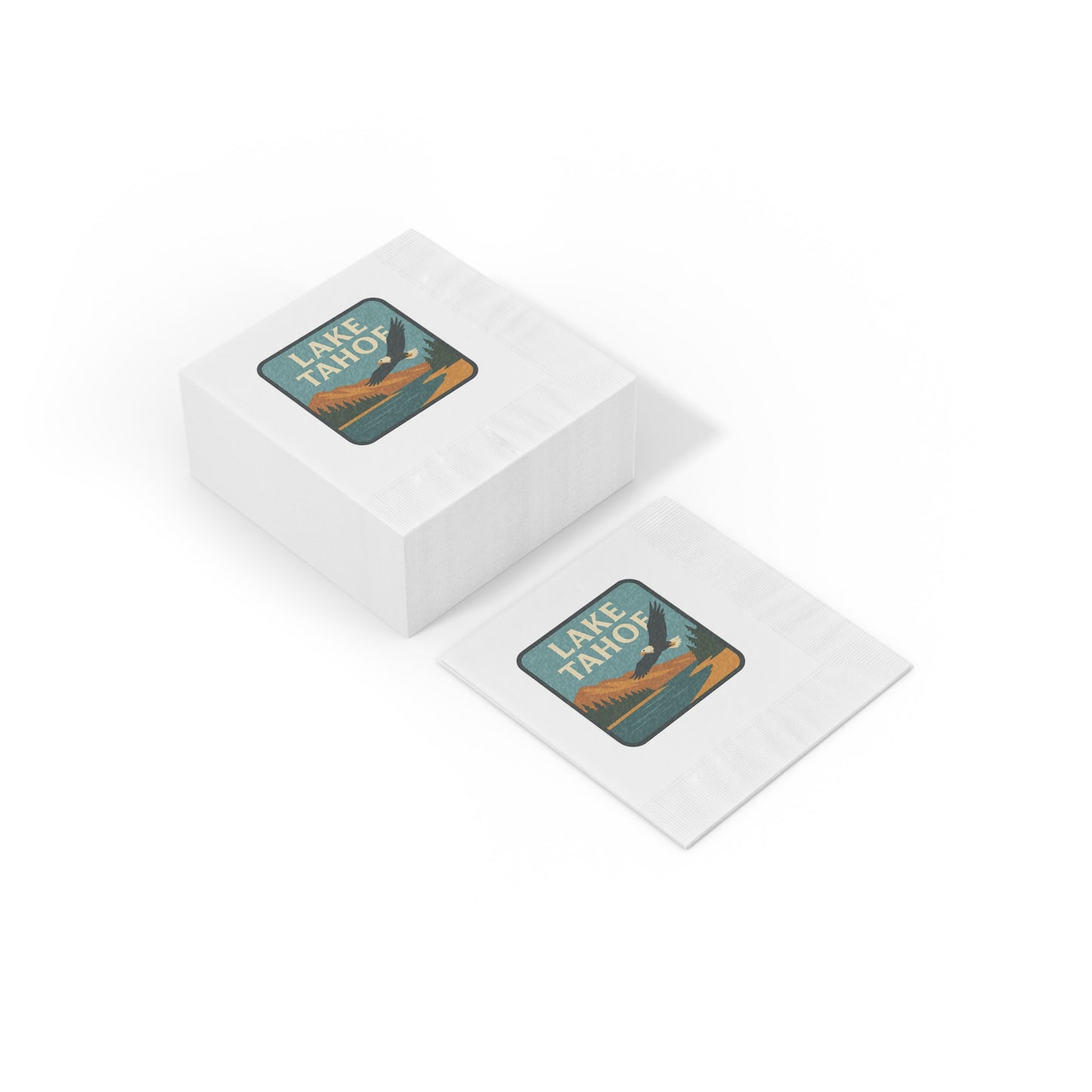 Lake Tahoe White Coined Napkins