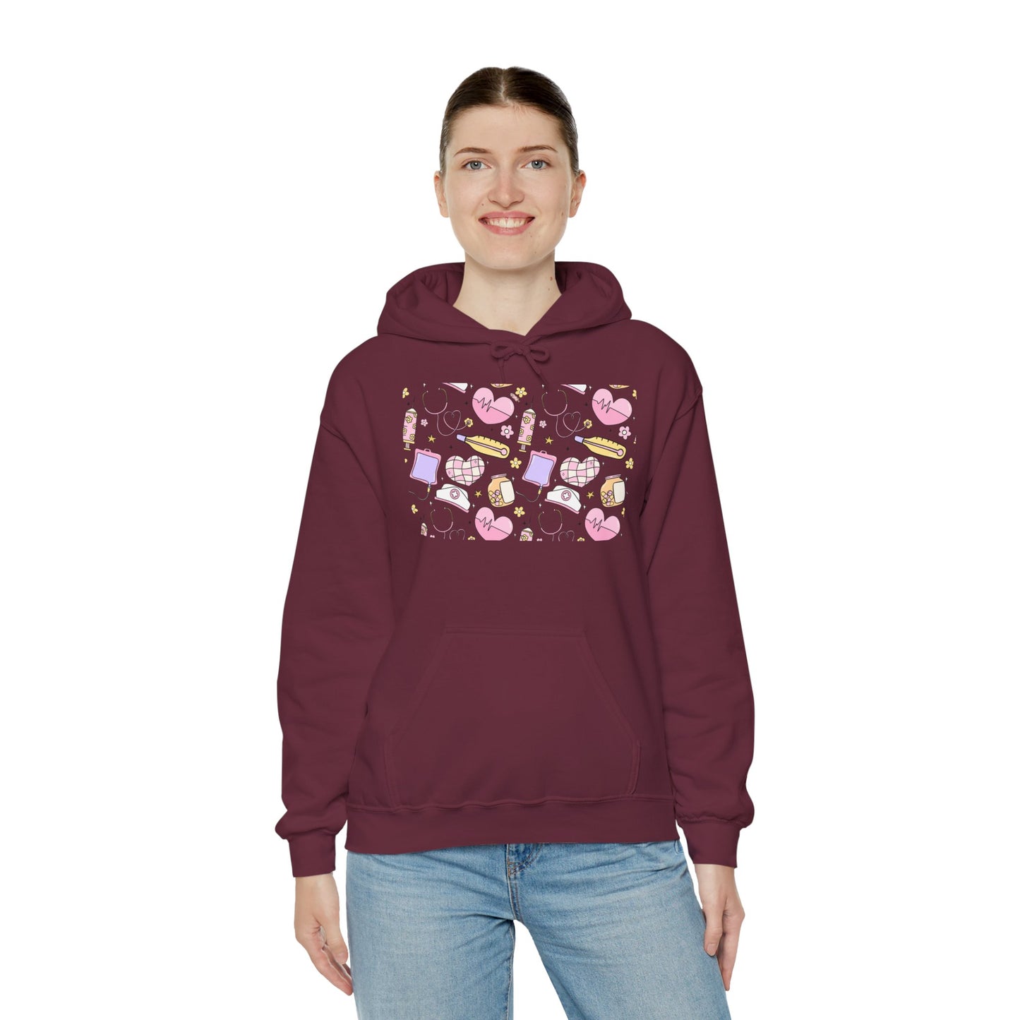 Nurse Cute Foodie Graphic Sweatshirt, Cozy Food Lover Pullover, Trendy Unisex Hoodie, Gift for Foodies, Cute Casual Wear