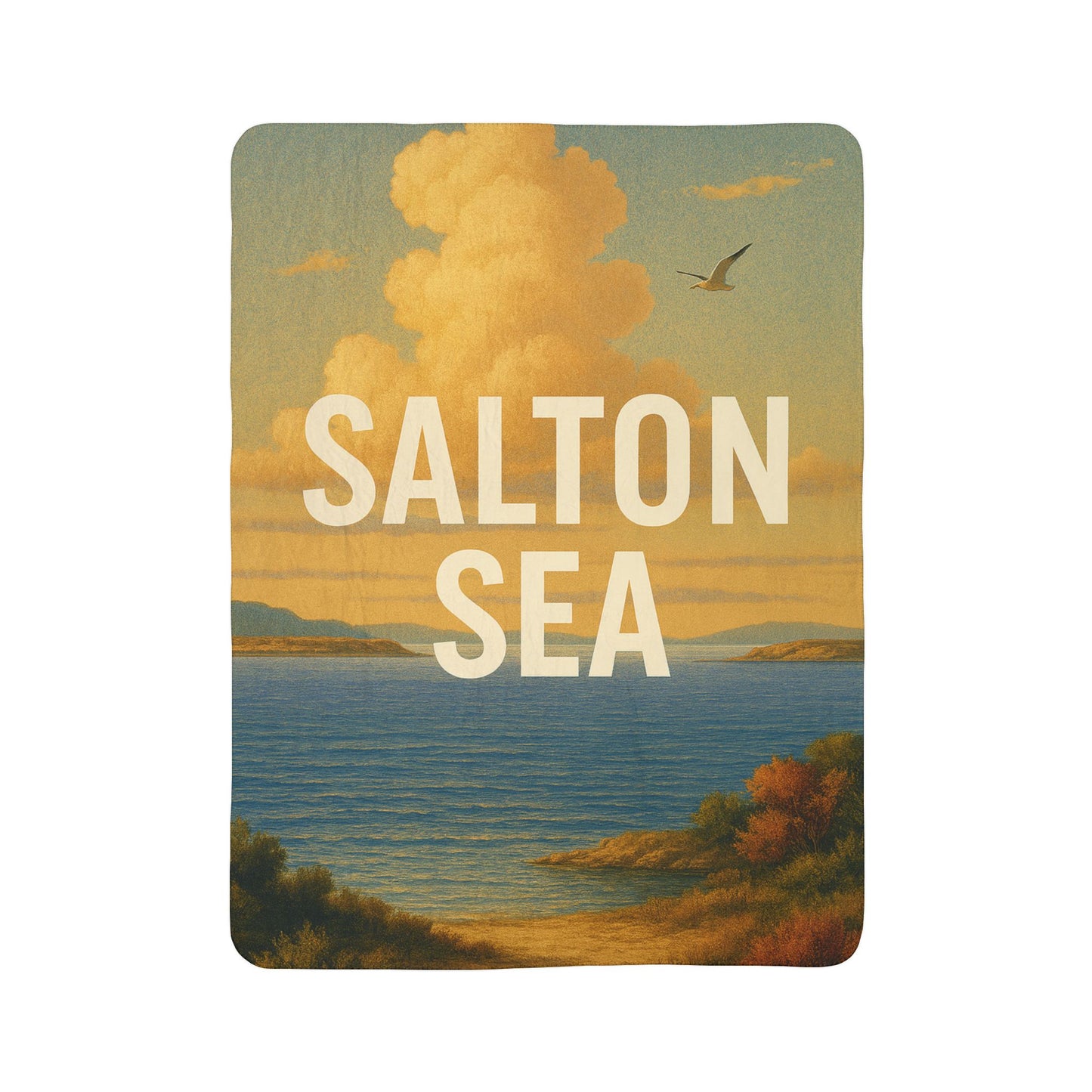 Salton Sea Fleece Sherpa Blanket