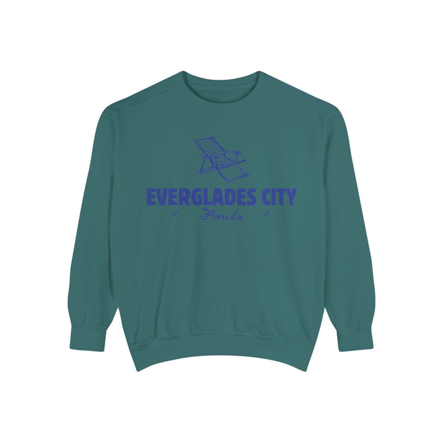 Everglades City Vibes Unisex Sweatshirt | Garment-Dyed Comfort, Perfect for Casual Outings, Travel, Gifts, Autumn Days