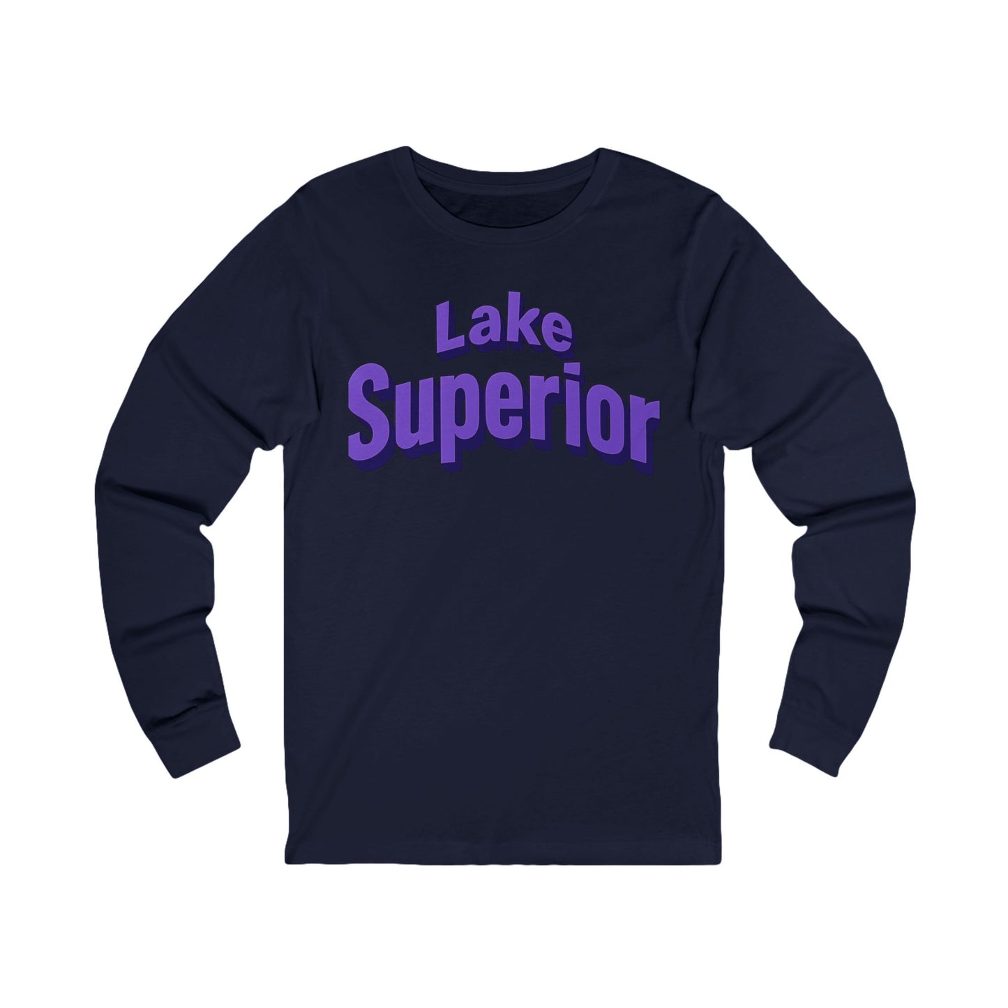 Lake Superior Long Sleeve Tee, Cozy Unisex Shirt for Outdoor Lovers, Perfect for Lake Days, Casual Wear, Gift Idea