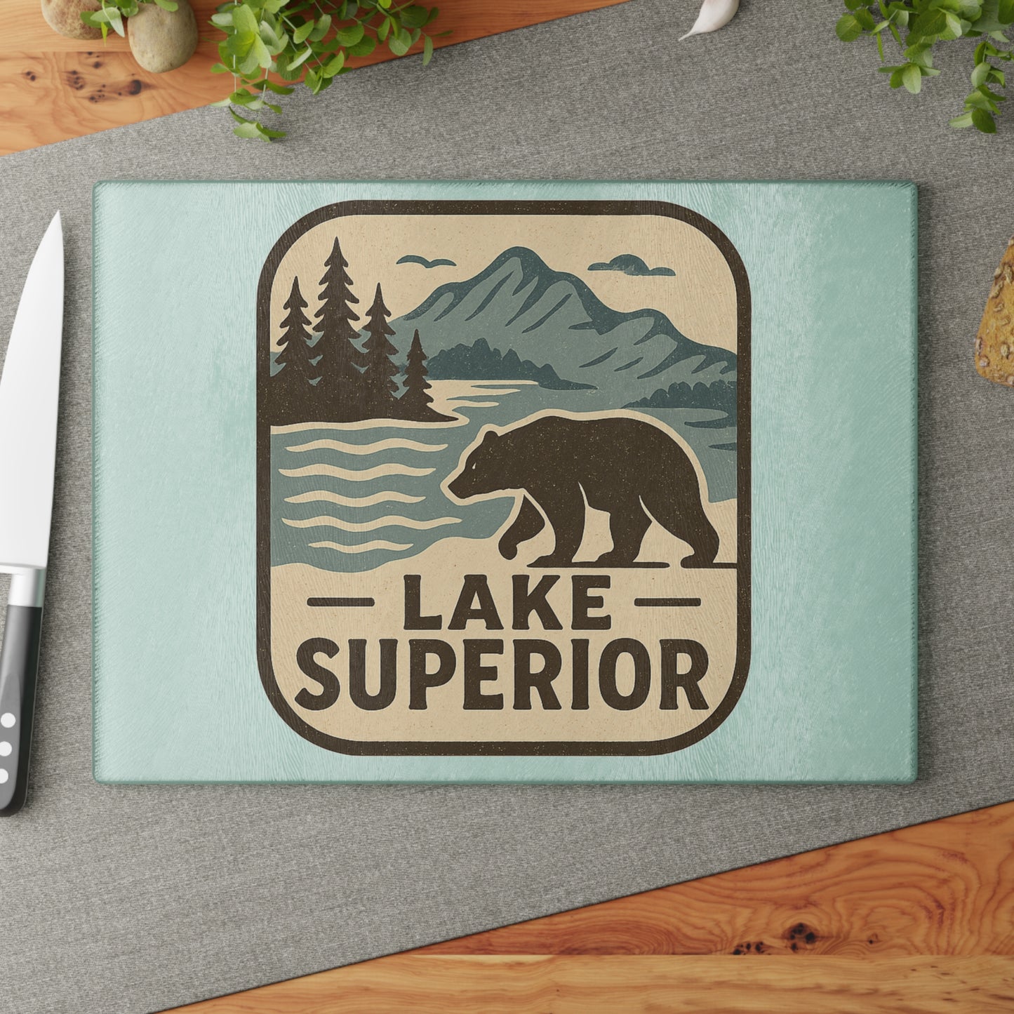 Lake Superior Glass Cutting Board