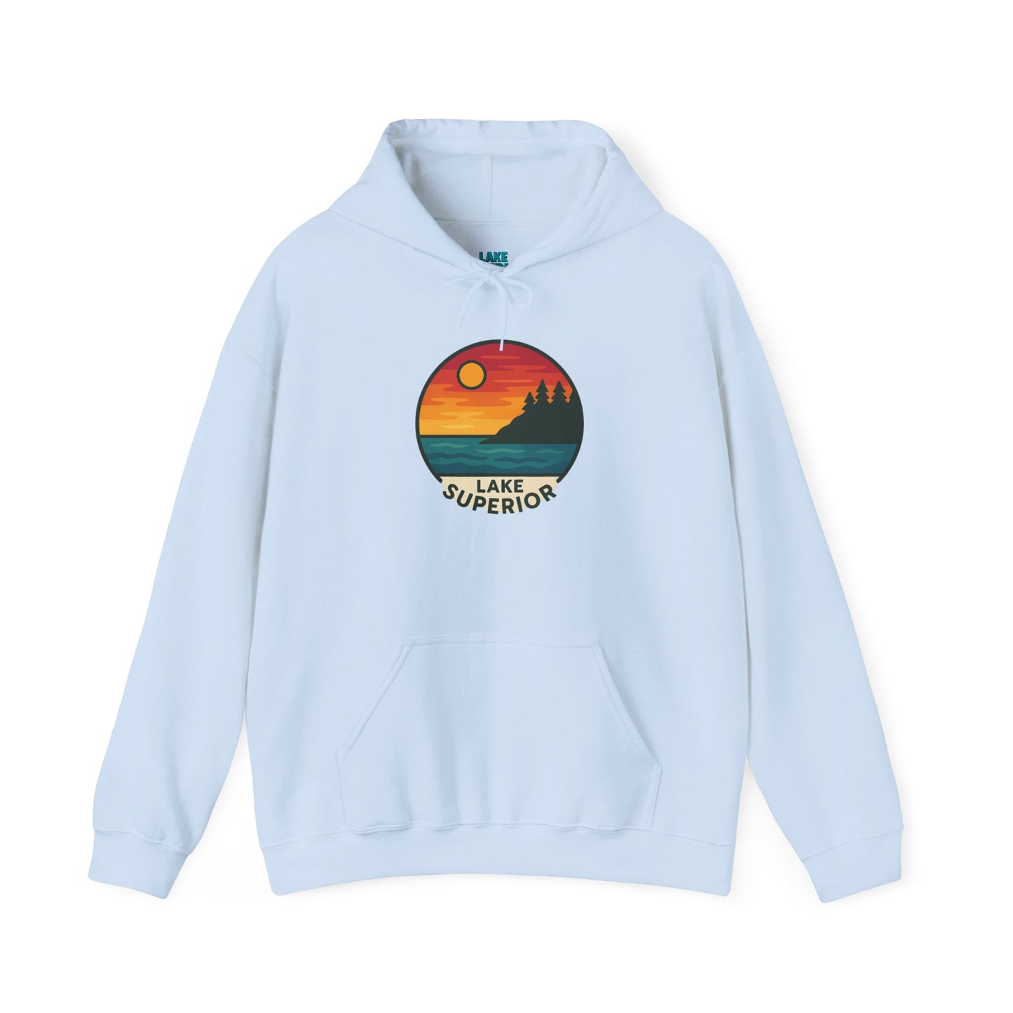 Lake Superior Hoodie, Cozy Casual Wear, Unisex Sweatshirt, Lake Lover Gift, Outdoor Adventure Apparel, Summer Retreat Fashion