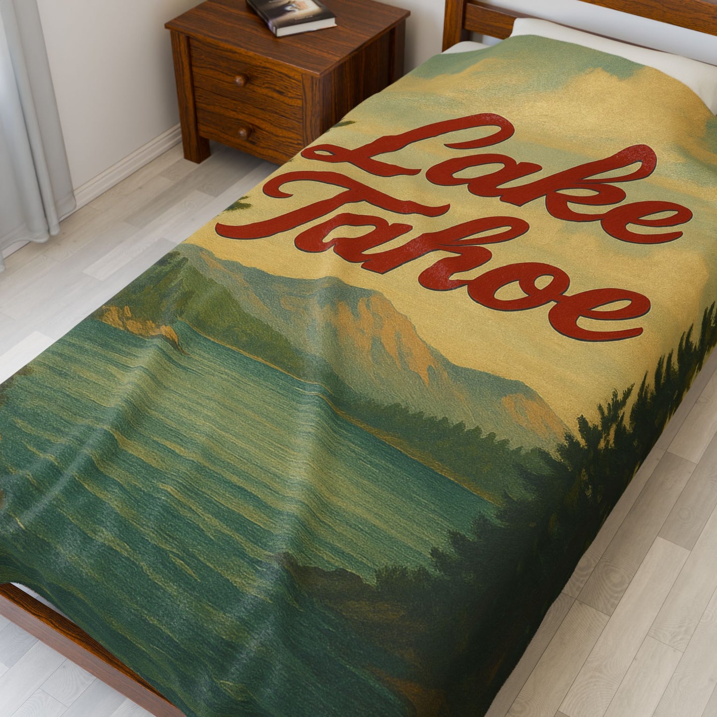 Lake Tahoe Velveteen Plush Blanket