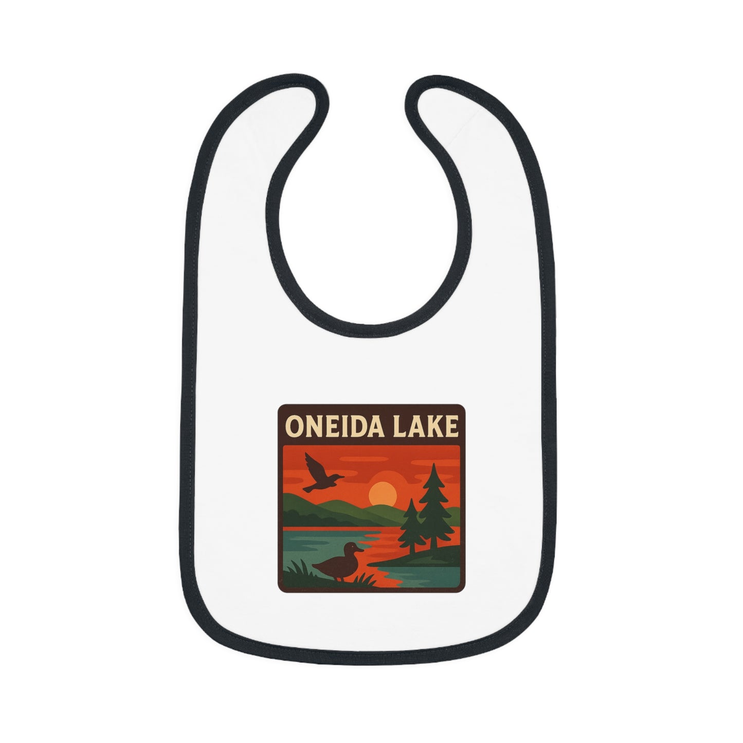 Oneida Lake Baby Contrast Trim Jersey Bib