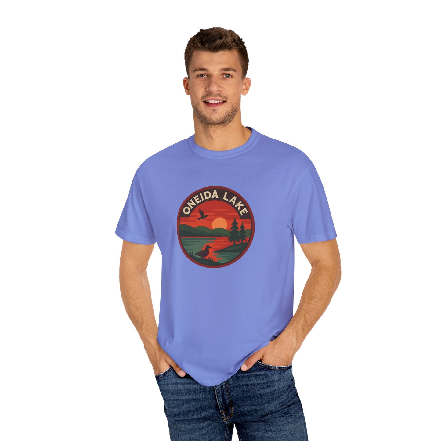 Oneida Lake Unisex T-Shirt, Casual Graphic Tee, Nature Lover Gift, Outdoor Adventure Shirt, Vacation Souvenir, Summer Wear
