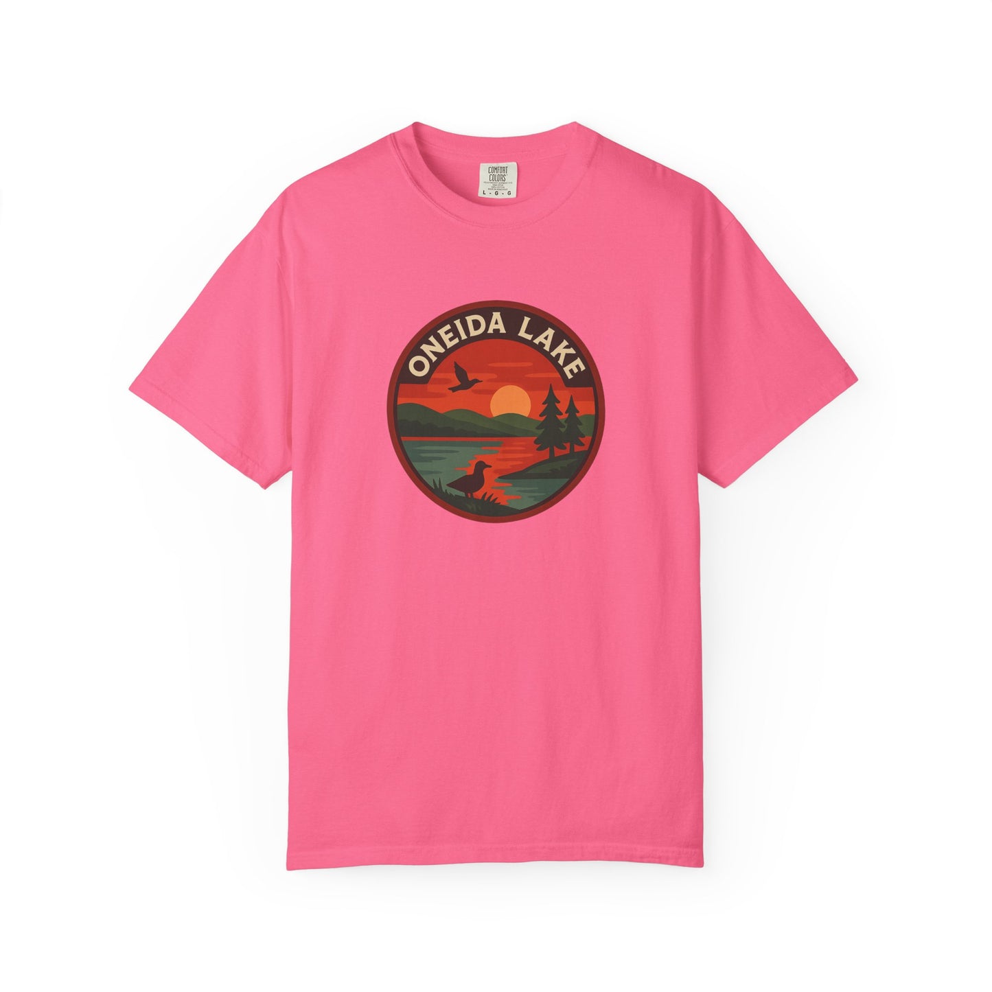 Oneida Lake Unisex T-Shirt, Casual Graphic Tee, Nature Lover Gift, Outdoor Adventure Shirt, Vacation Souvenir, Summer Wear