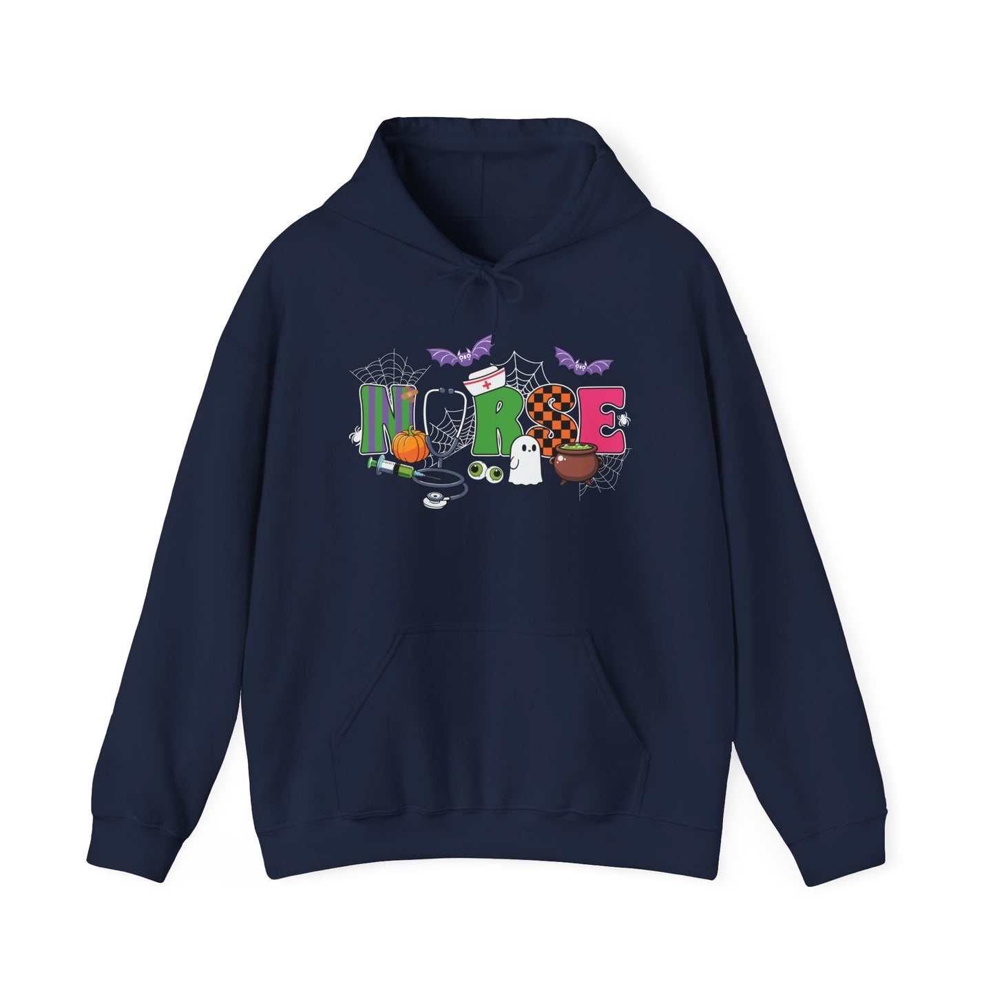 Nurse Whimsical Halloween Hooded Sweatshirt, Fall Fashion, Cozy Sweater Gift, Unisex Hoodie, Halloween Apparel